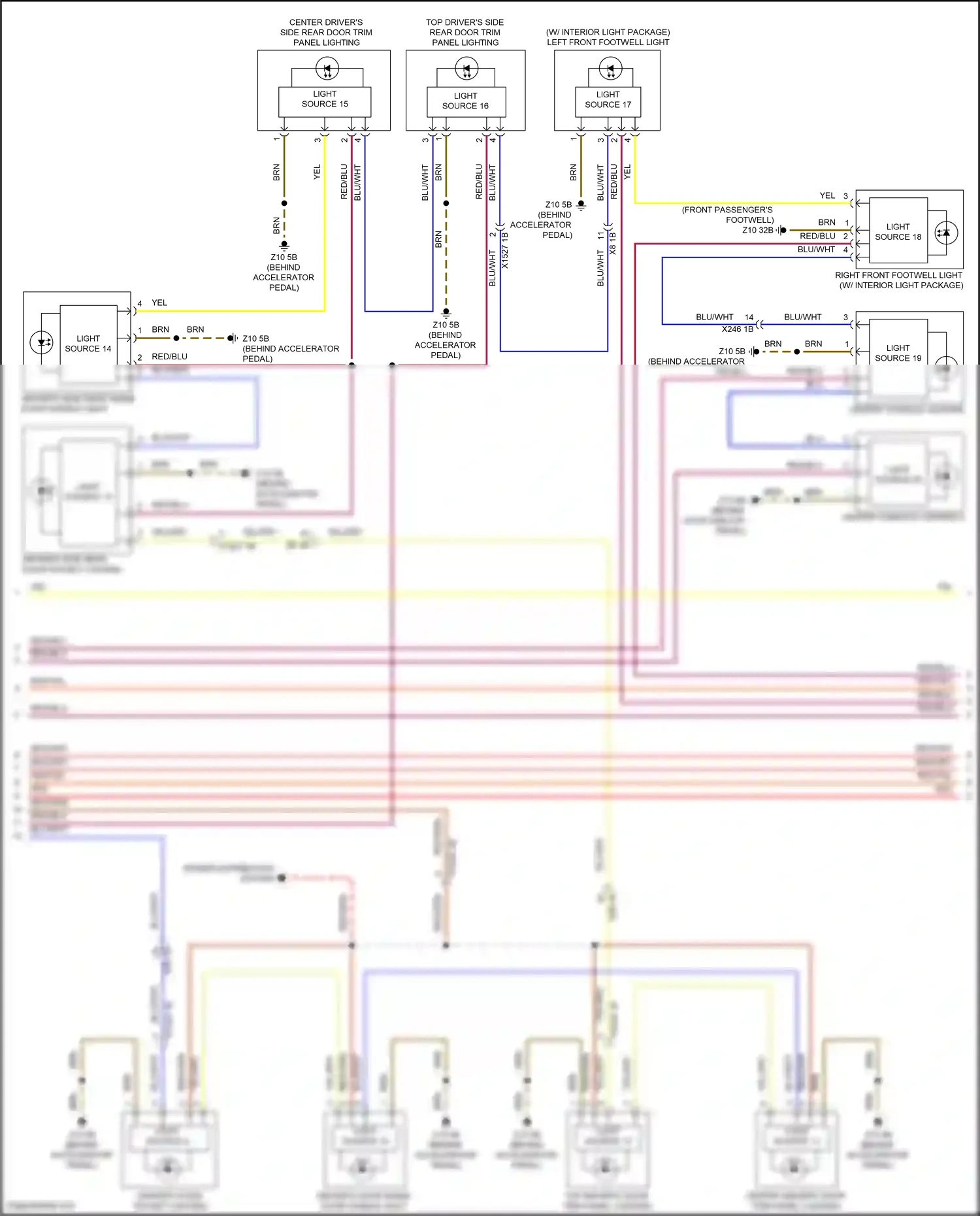 BMW X5 G18 (2022-2023) light source 12 wiring diagram  (1 of 2)