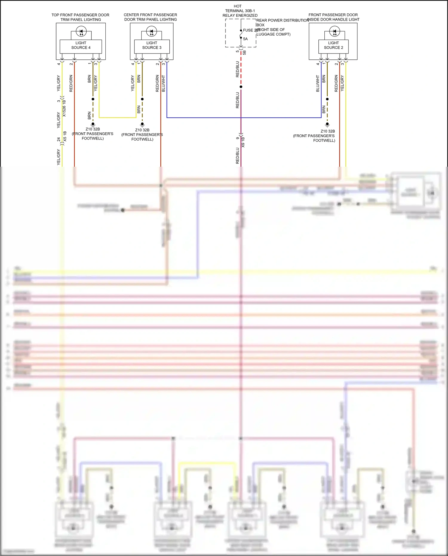 BMW X5 G18 (2022-2023) light source 5 wiring diagram  (1 of 2)