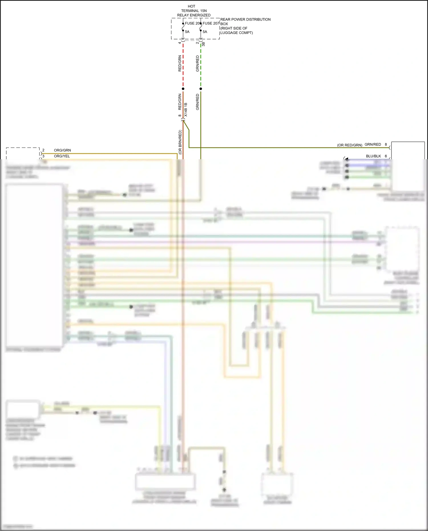 BMW X5 G18 (2022-2023) long- distance range front radar sensor heating wiring diagram  (1 of 4)