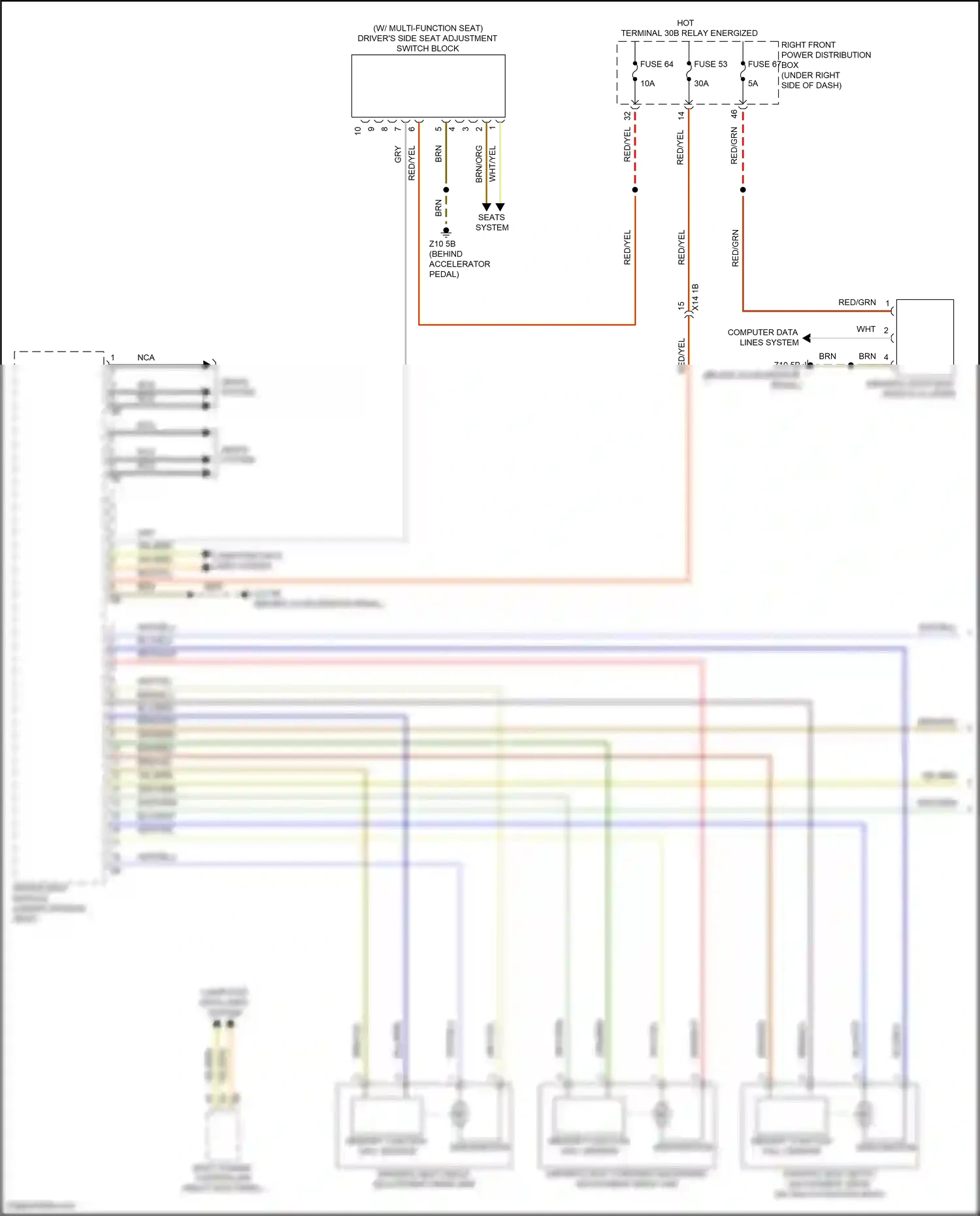 BMW X5 G18 (2022-2023) memory function hall sensor wiring diagram  (1 of 4)
