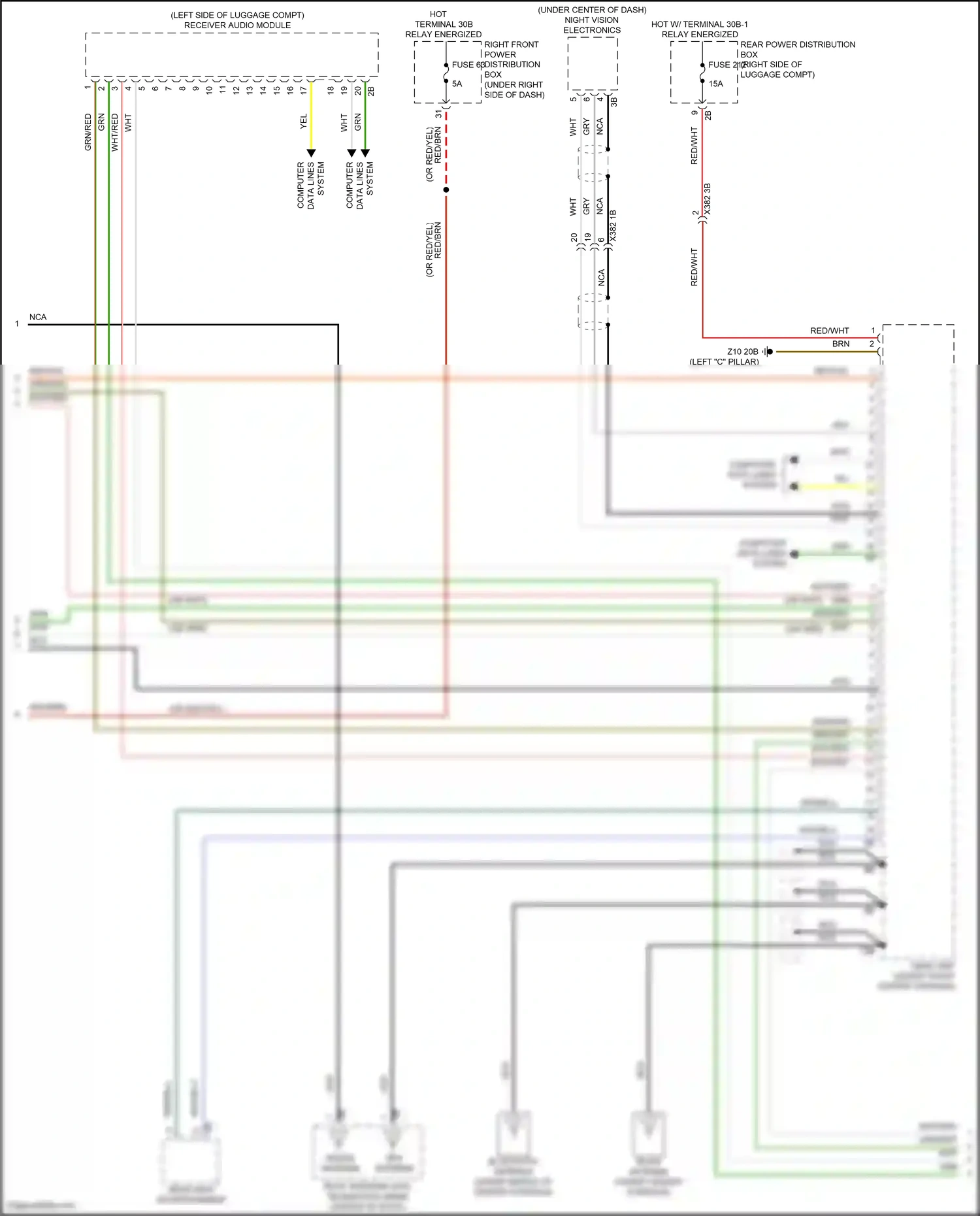 BMW X5 G18 (2022-2023) night vision electronics wiring diagram  (5 of 10)