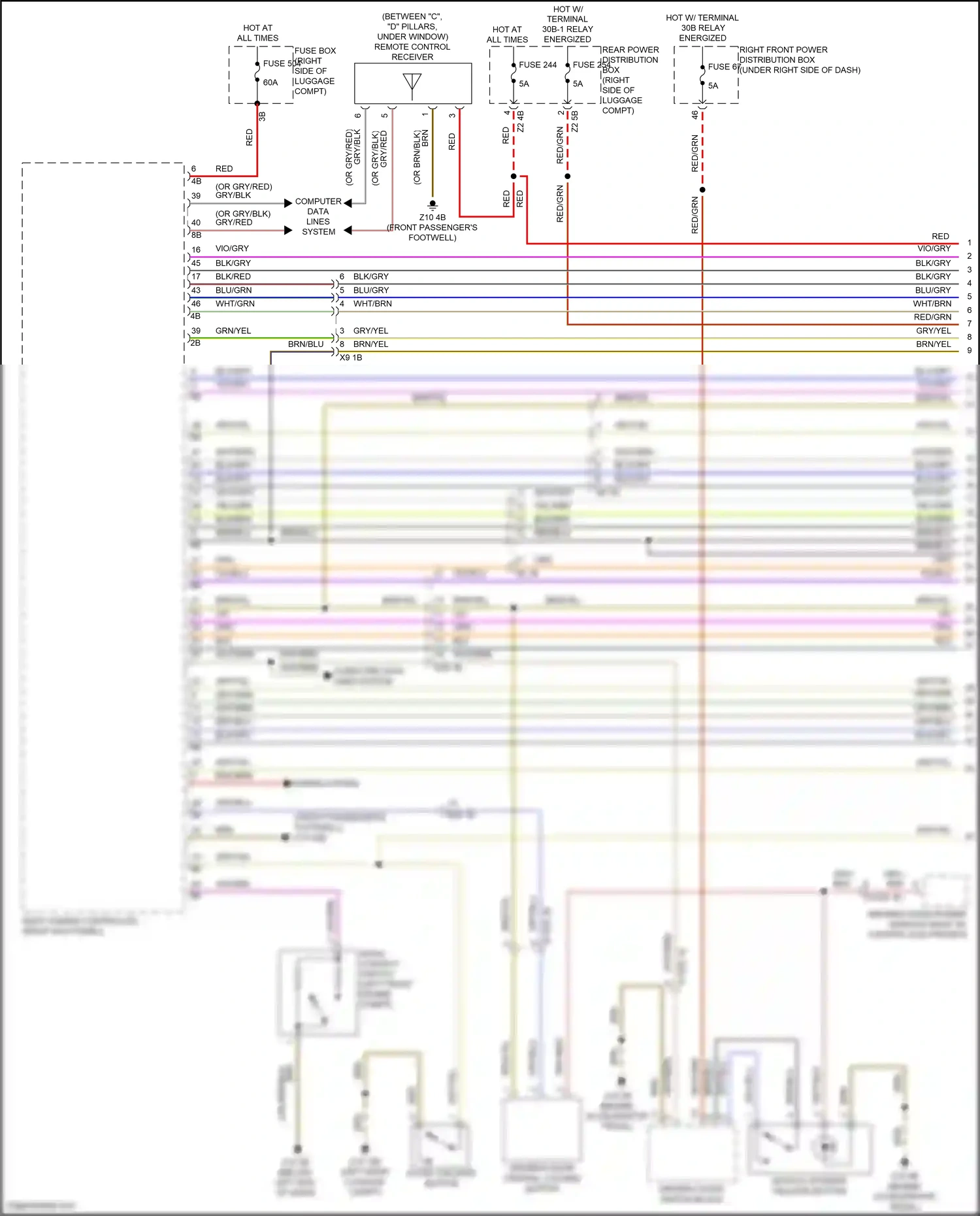 BMW X5 G18 (2022-2023) outer tailgate button wiring diagram  (1 of 4)