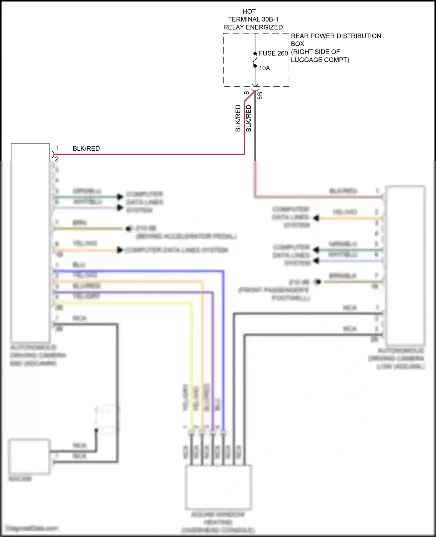 BMW X5 G18 (2022-2023) overhead console wiring diagram  (1 of 1)