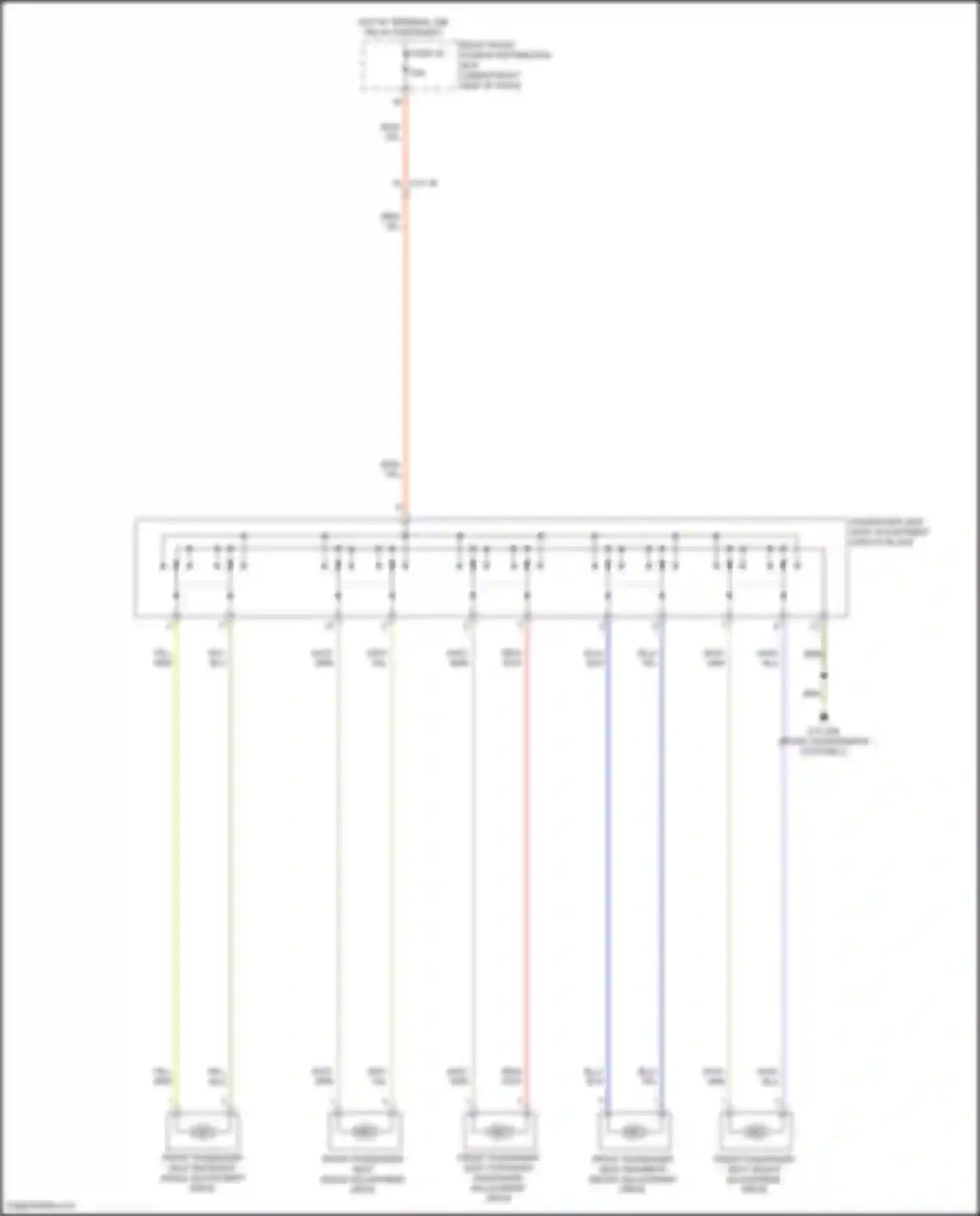 Wiring diagram passenger side seat adjustment switch block for BMW X5 G18 (2022-2023) (2 of 4)