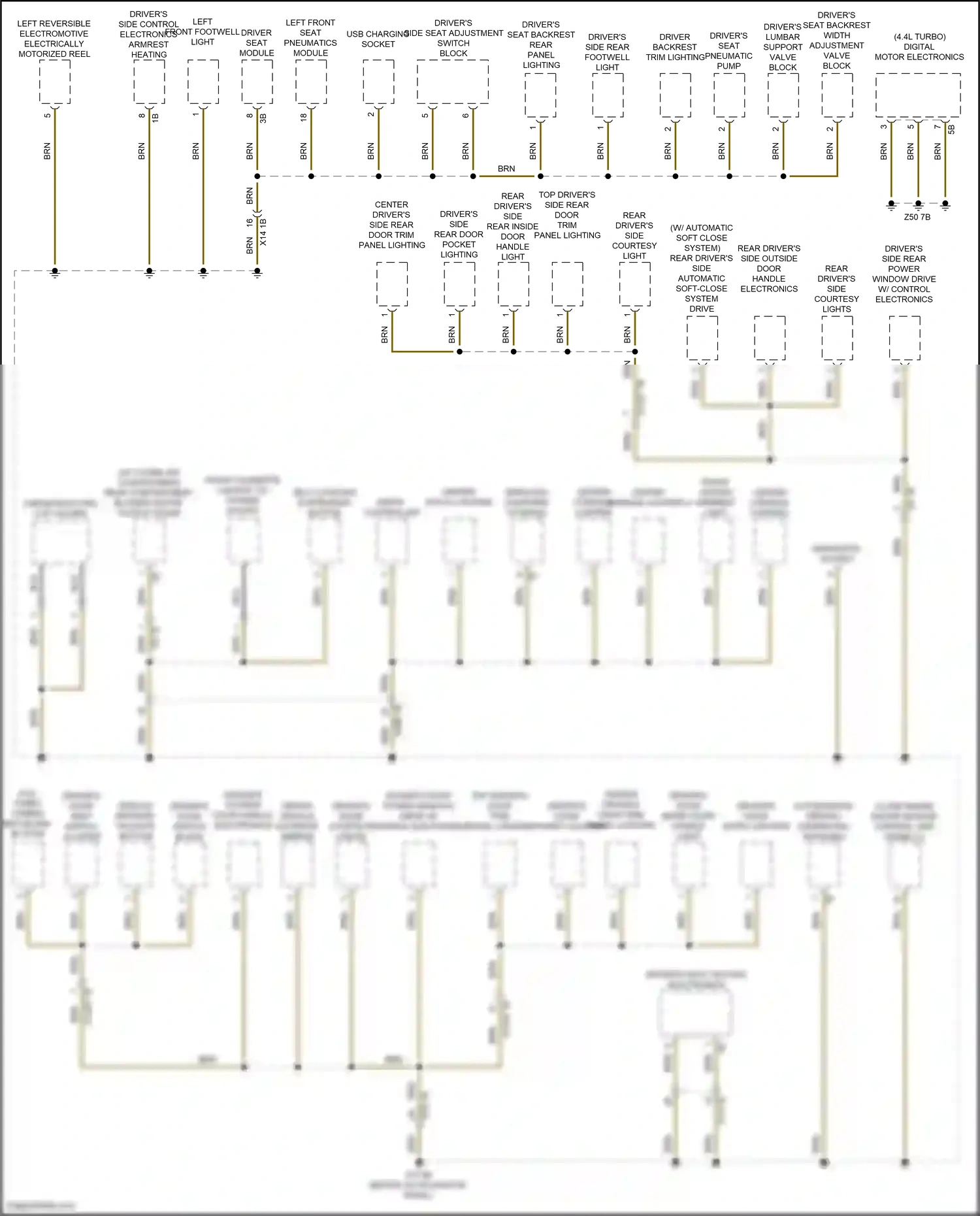 BMW X5 G18 (2022-2023) refueling button wiring diagram  (1 of 2)