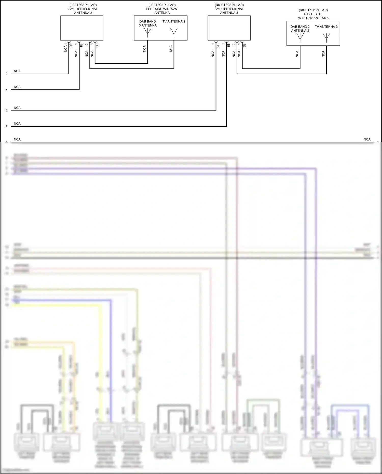 BMW X5 G18 (2022-2023) right front mid-range speaker wiring diagram  (3 of 6)