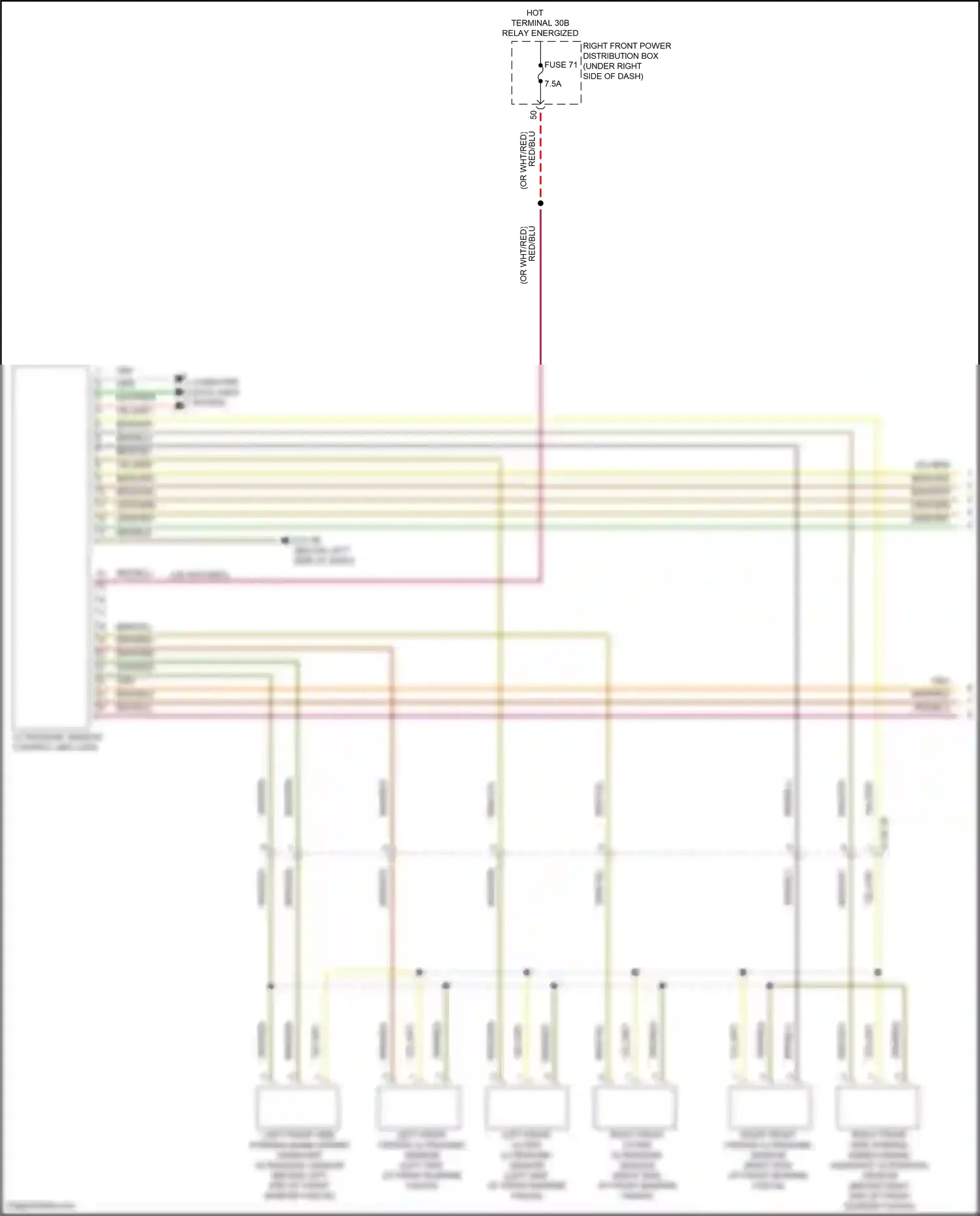 BMW X5 G18 (2022-2023) right front outer ultrasonic sensor wiring diagram  (1 of 3)