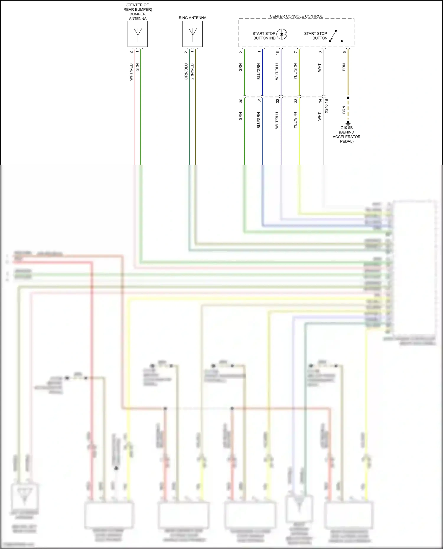 BMW X5 G18 (2022-2023) start-stop button wiring diagram  (4 of 5)