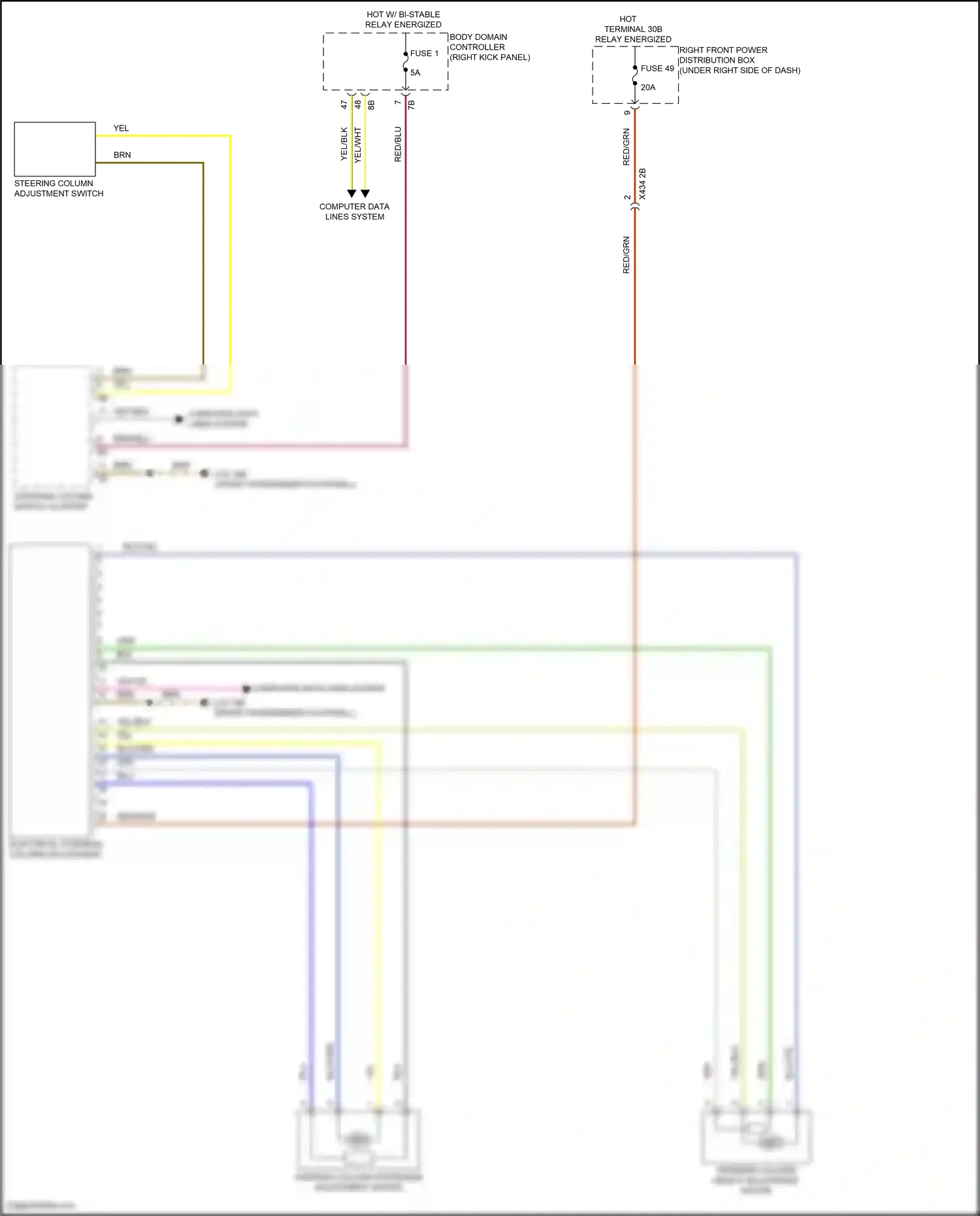 BMW X5 G18 (2022-2023) steering column switch cluster wiring diagram  (9 of 14)