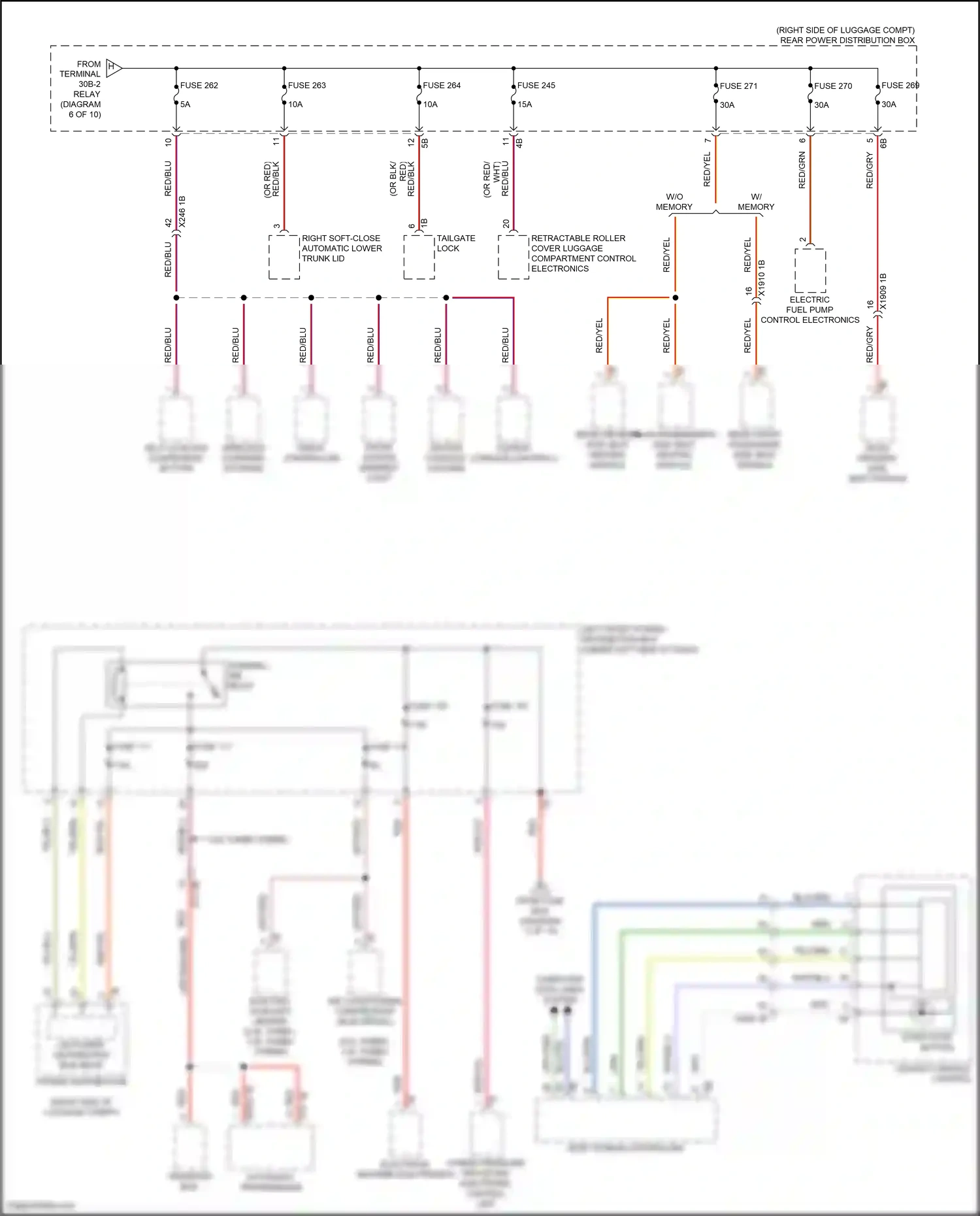 BMW X5 G18 (2022-2023) w/ memory wiring diagram  (2 of 2)
