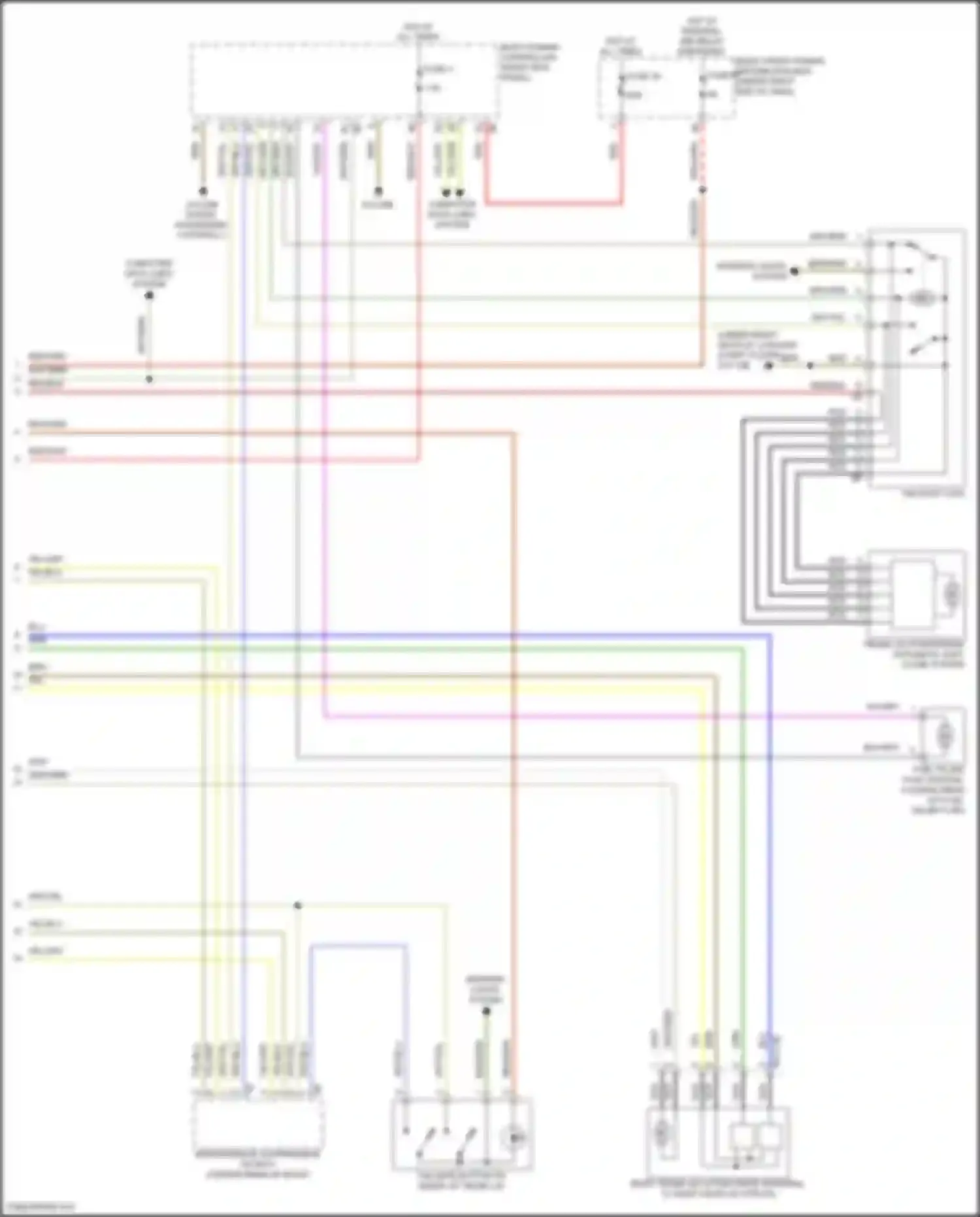 X6 M BMW F96 facelift (2023-2024): Trunk & fuel door release circuit (2 of 2)