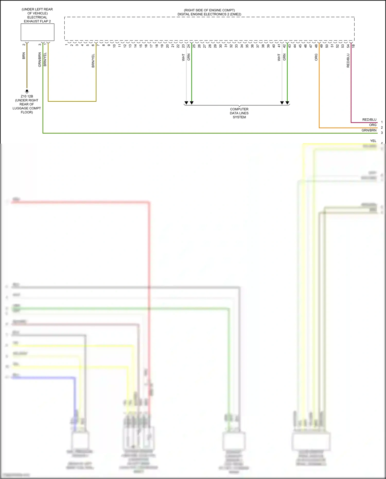 BMW X6 M F96 facelift (2023-2024) accelerator pedal module wiring diagram  (2 of 2)