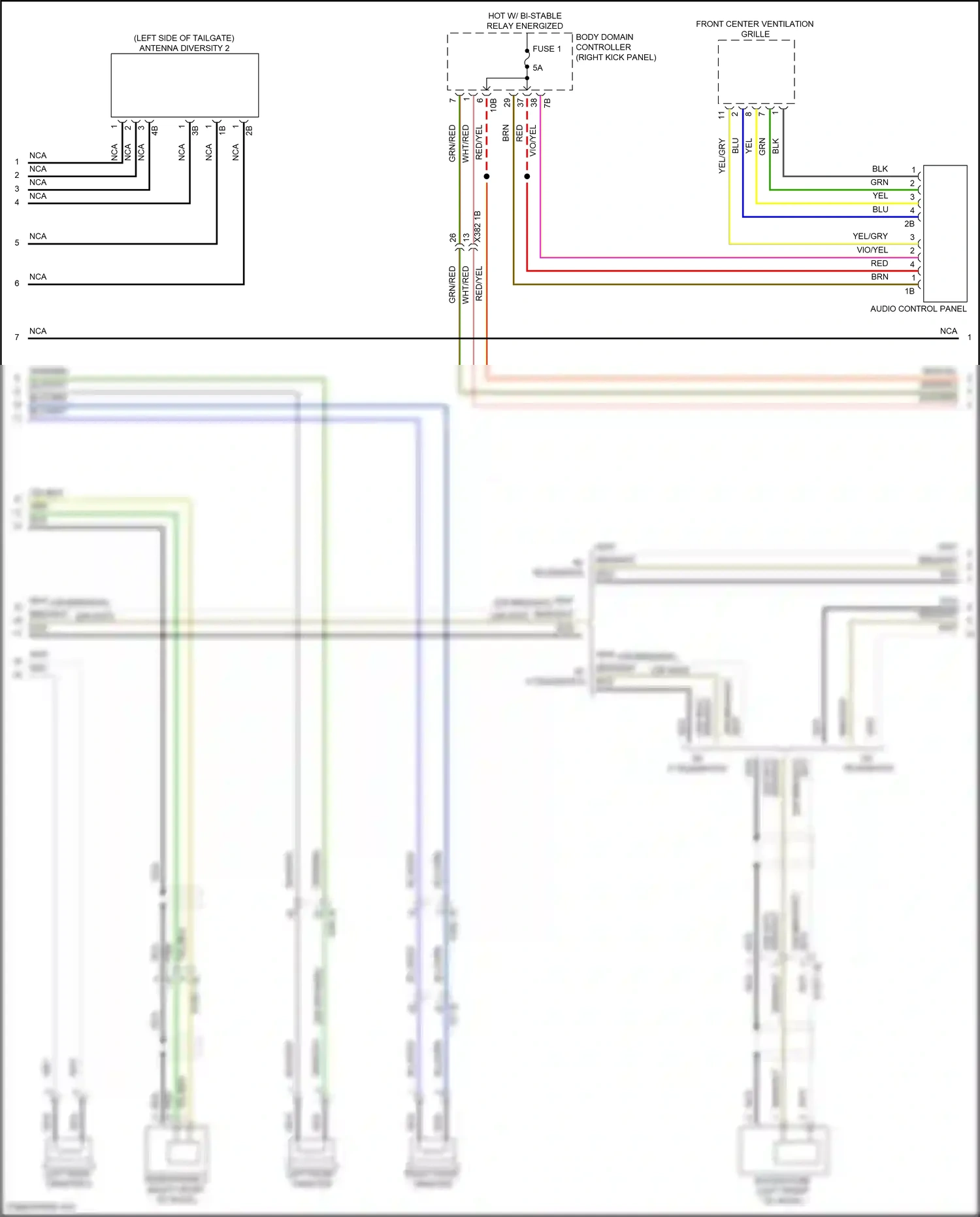 BMW X6 M F96 facelift (2023-2024) audio control panel wiring diagram  (3 of 8)