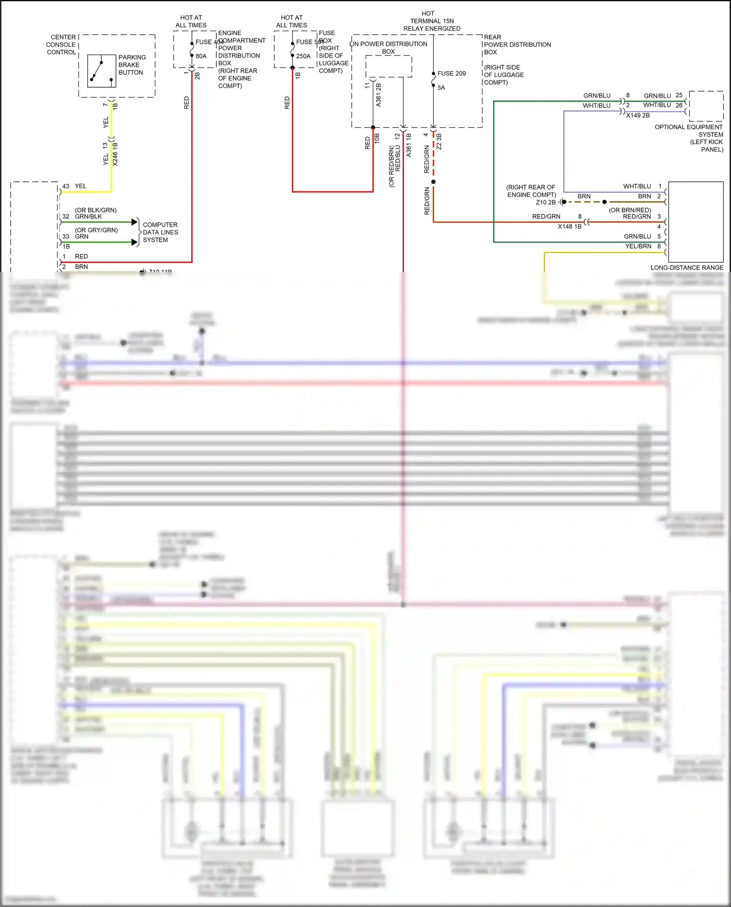 BMW X6 M F96 facelift (2023-2024) computer data lines system wiring diagram  (51 of 101)