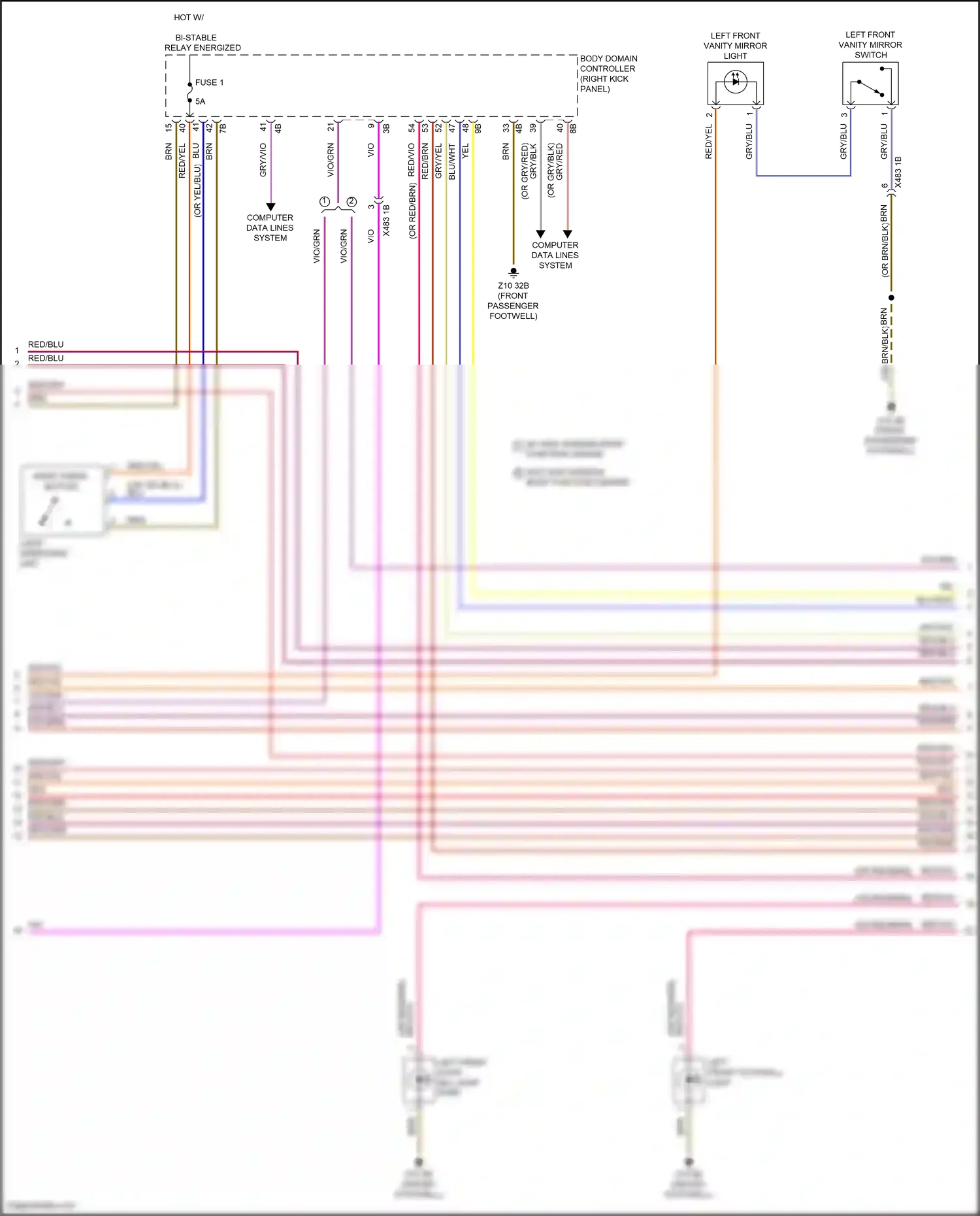 BMW X6 M F96 facelift (2023-2024) computer data lines system wiring diagram  (22 of 101)