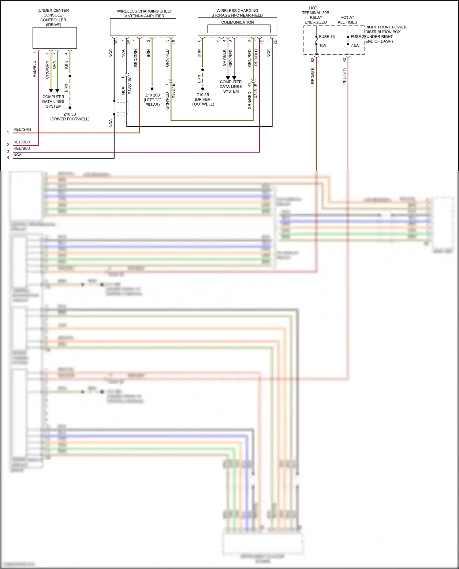 BMW X6 M F96 facelift (2023-2024) computer data lines system wiring diagram  (80 of 101)