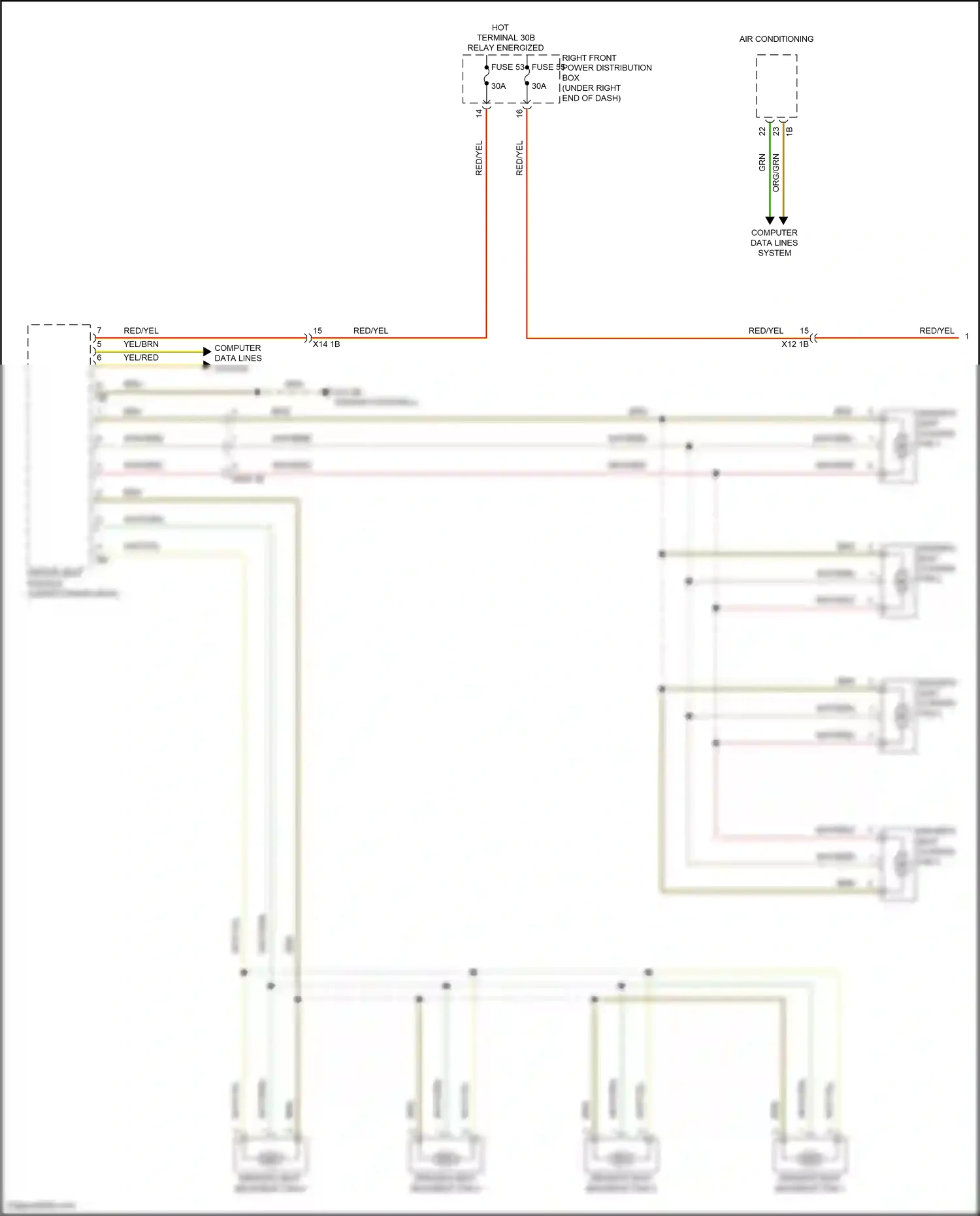 BMW X6 M F96 facelift (2023-2024) driver seat module wiring diagram  (6 of 6)