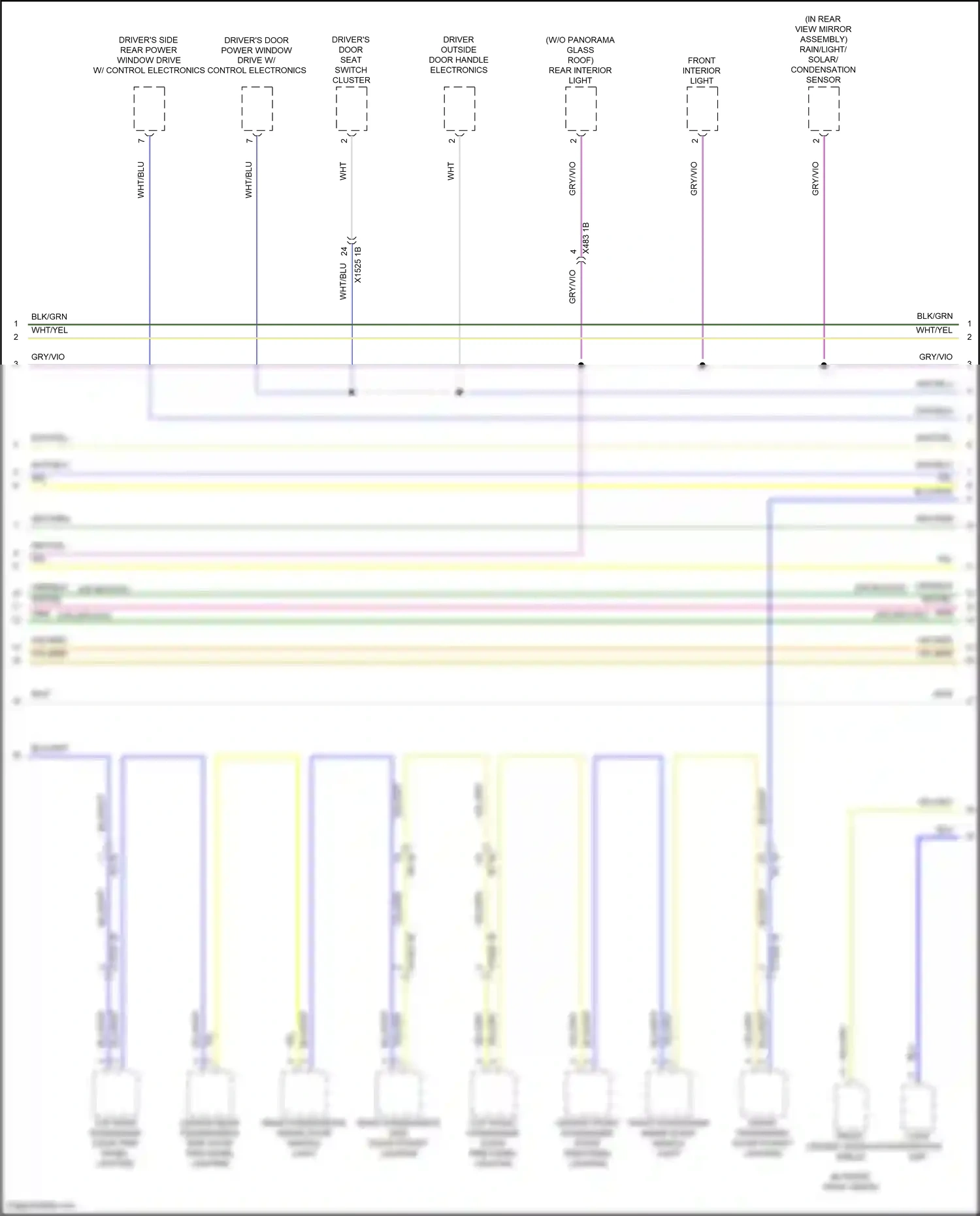 BMW X6 M F96 facelift (2023-2024) front interior light wiring diagram  (3 of 4)