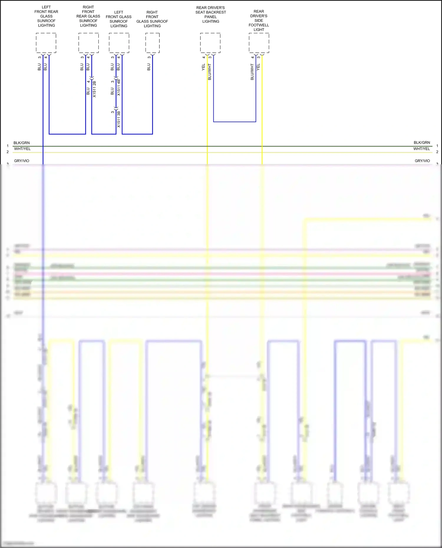BMW X6 M F96 facelift (2023-2024) front passenger seat backrest panel lighting wiring diagram  (1 of 1)