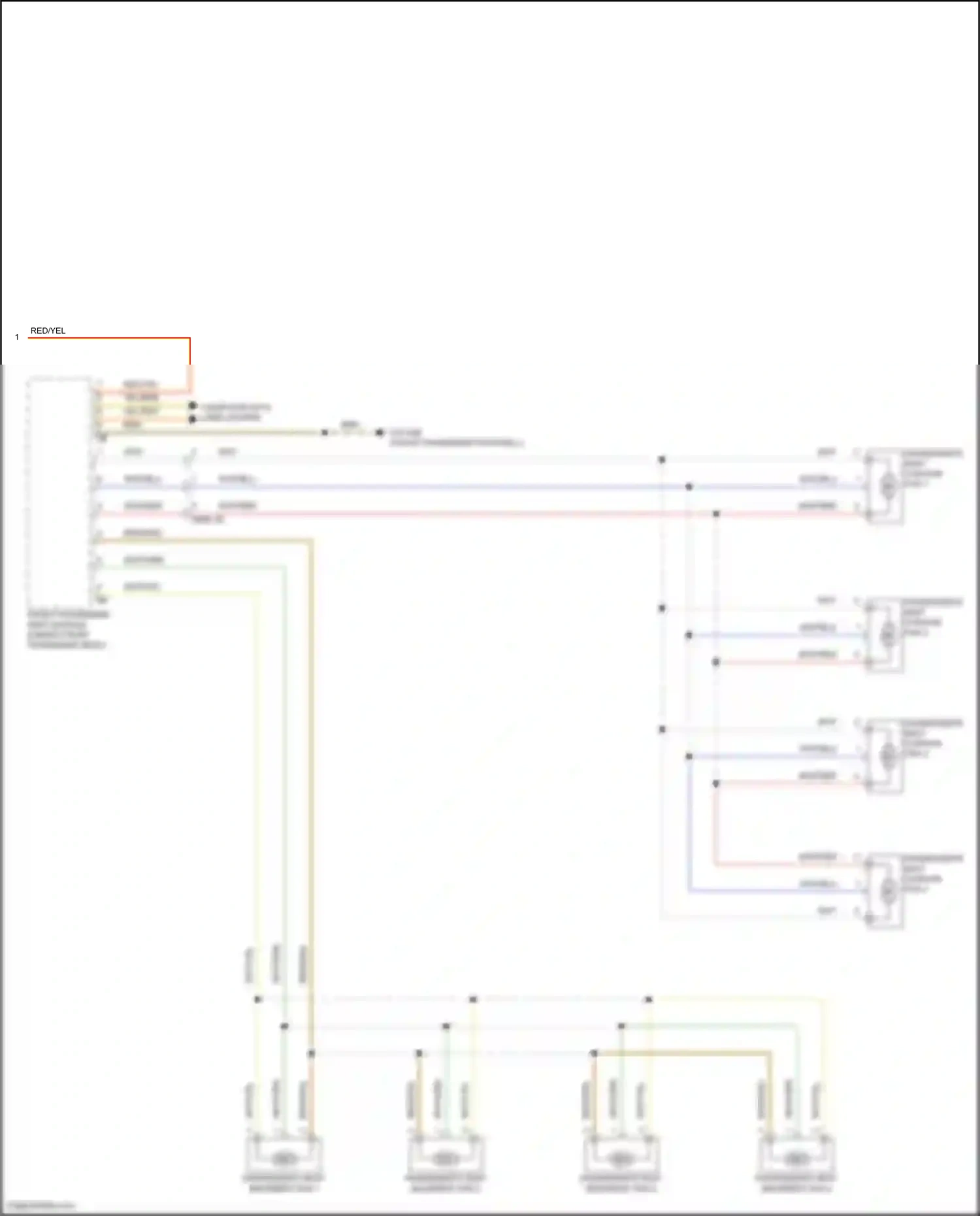 BMW X6 M F96 facelift (2023-2024) front passenger seat module wiring diagram  (5 of 5)
