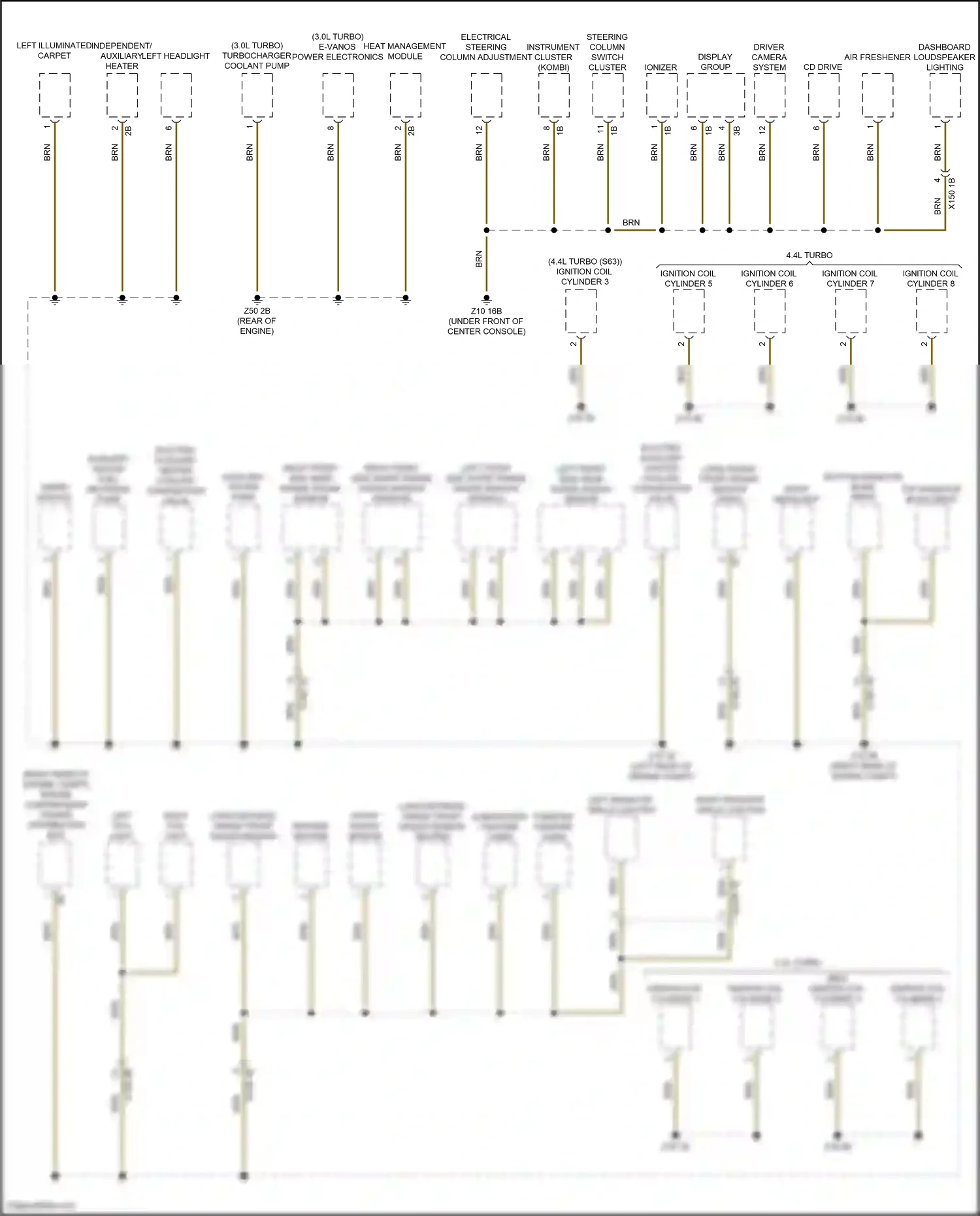 BMW X6 M F96 facelift (2023-2024) front radar sensor wiring diagram  (1 of 4)