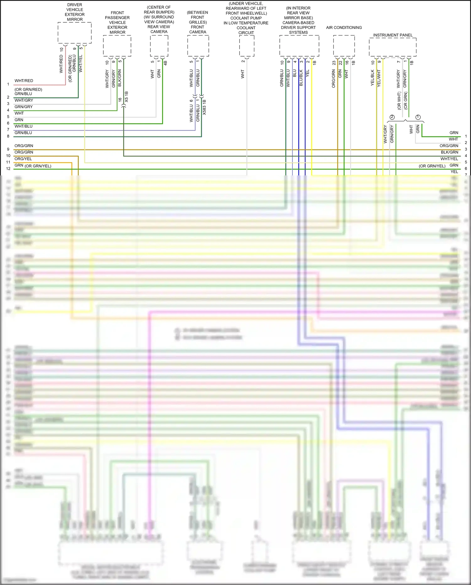BMW X6 M F96 facelift (2023-2024) front radar sensor wiring diagram  (2 of 4)
