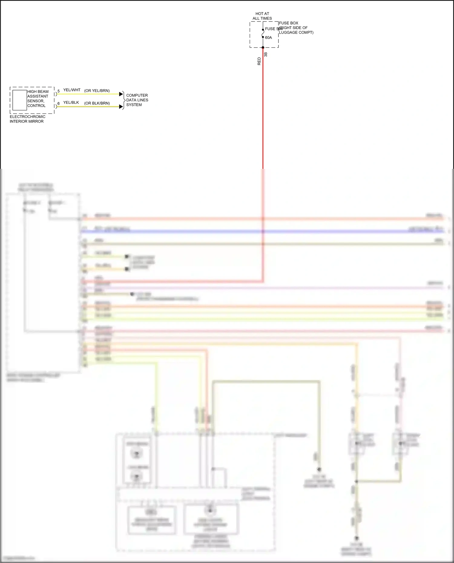 BMW X6 M F96 facelift (2023-2024) left headlight wiring diagram  (3 of 4)