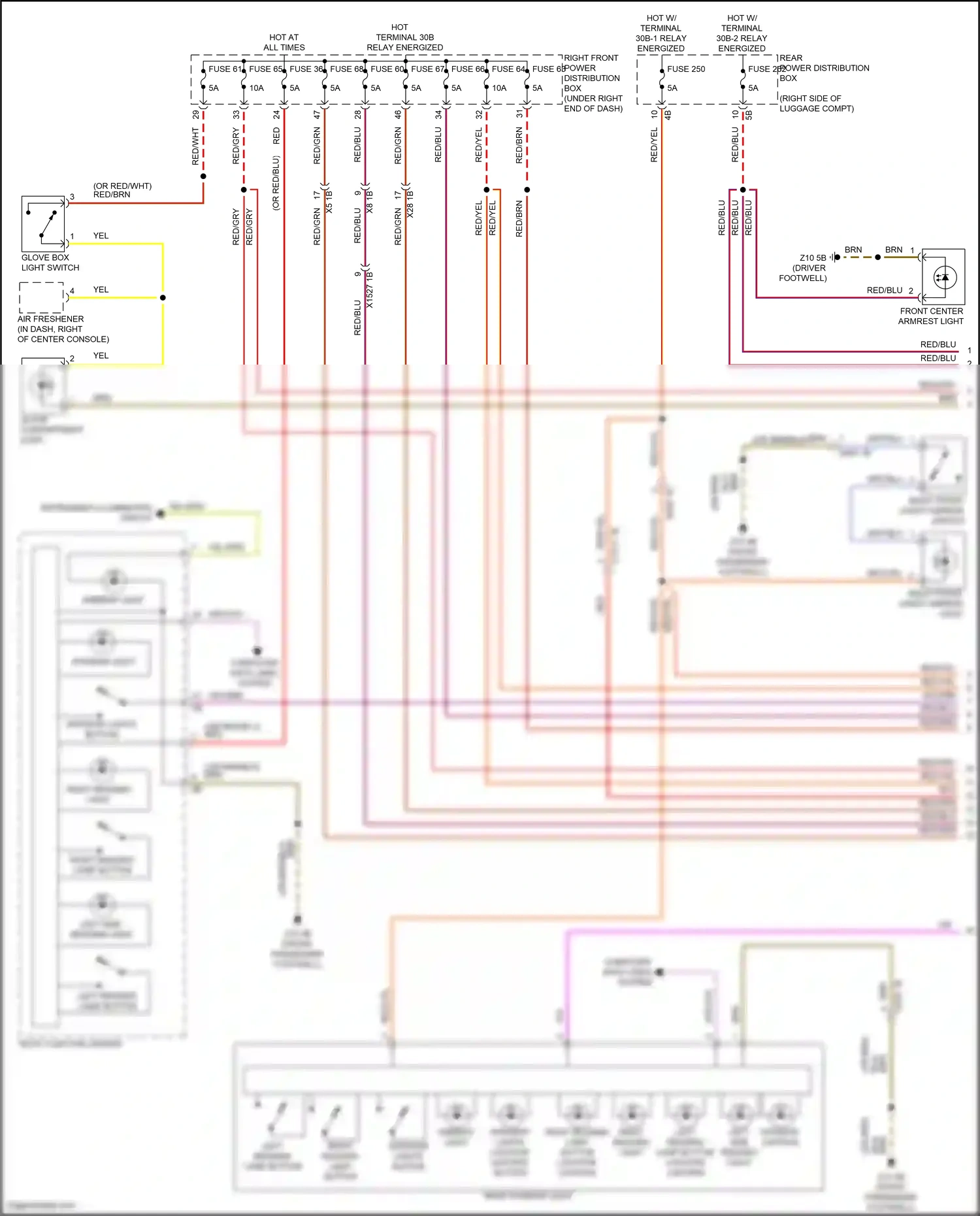 BMW X6 M F96 facelift (2023-2024) left side reading light wiring diagram  (1 of 1)