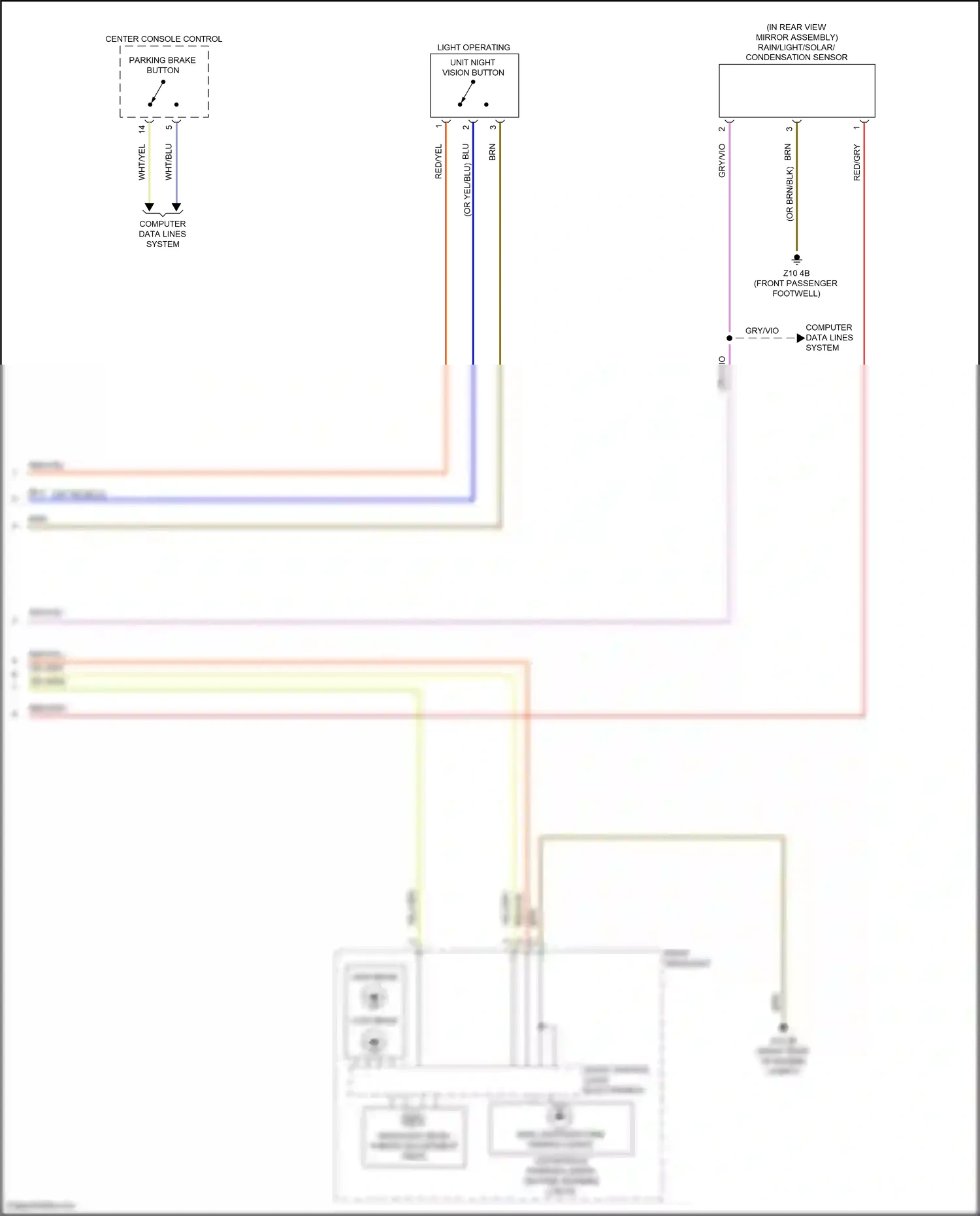 BMW X6 M F96 facelift (2023-2024) light operating unit night vision button wiring diagram  (1 of 2)