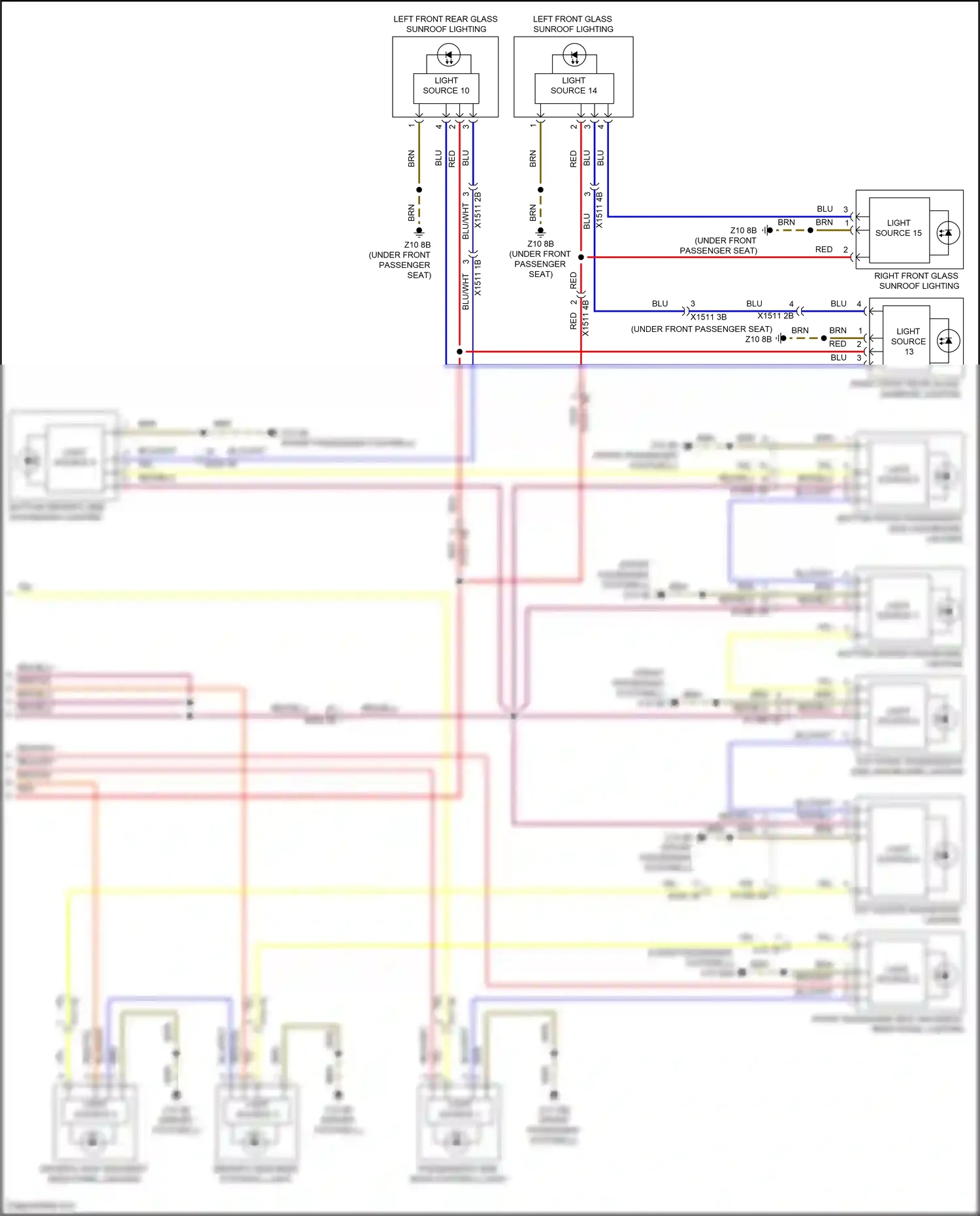 BMW X6 M F96 facelift (2023-2024) light source 14 wiring diagram  (2 of 2)