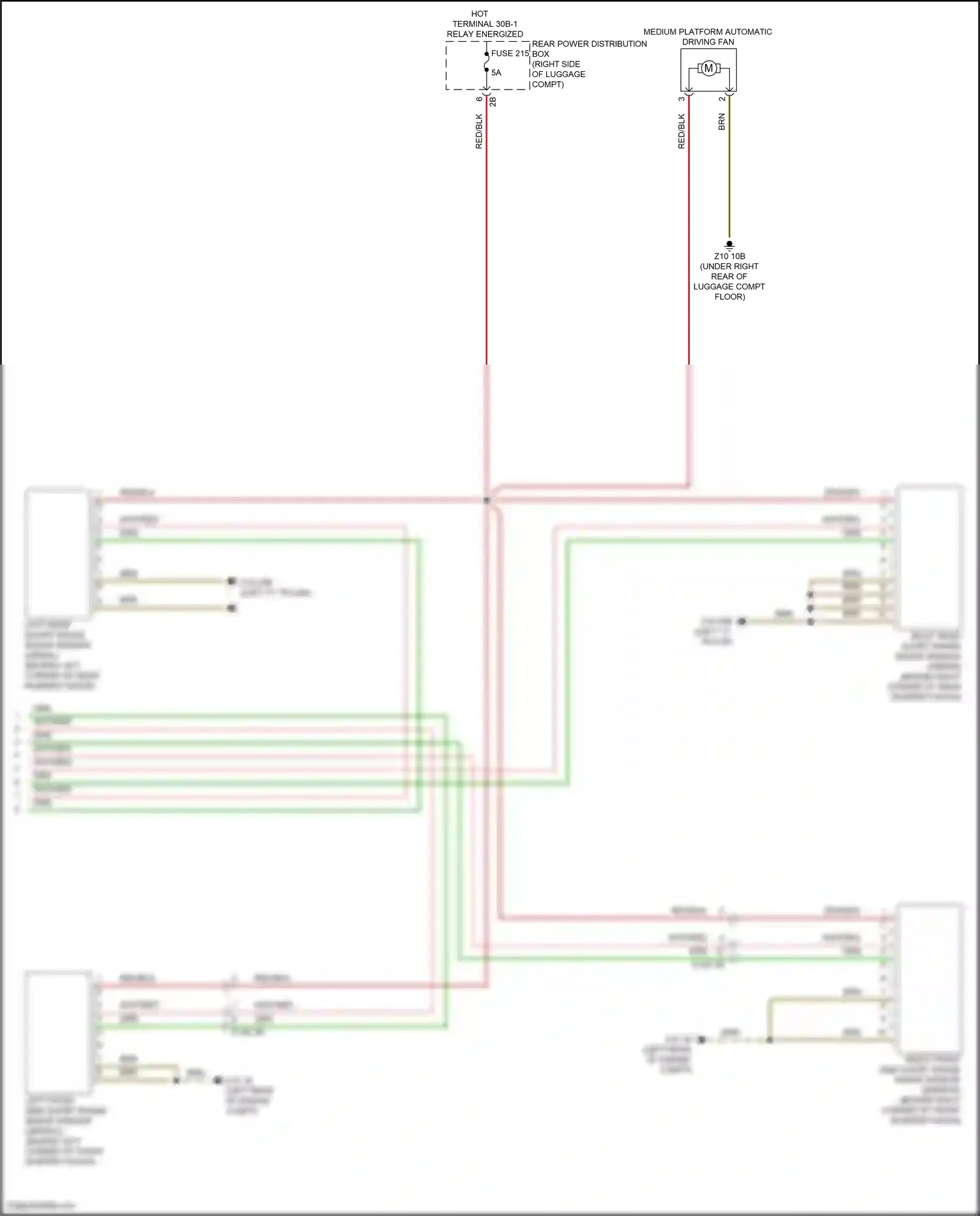 BMW X6 M F96 facelift (2023-2024) medium platform automatic driving fan wiring diagram  (1 of 4)