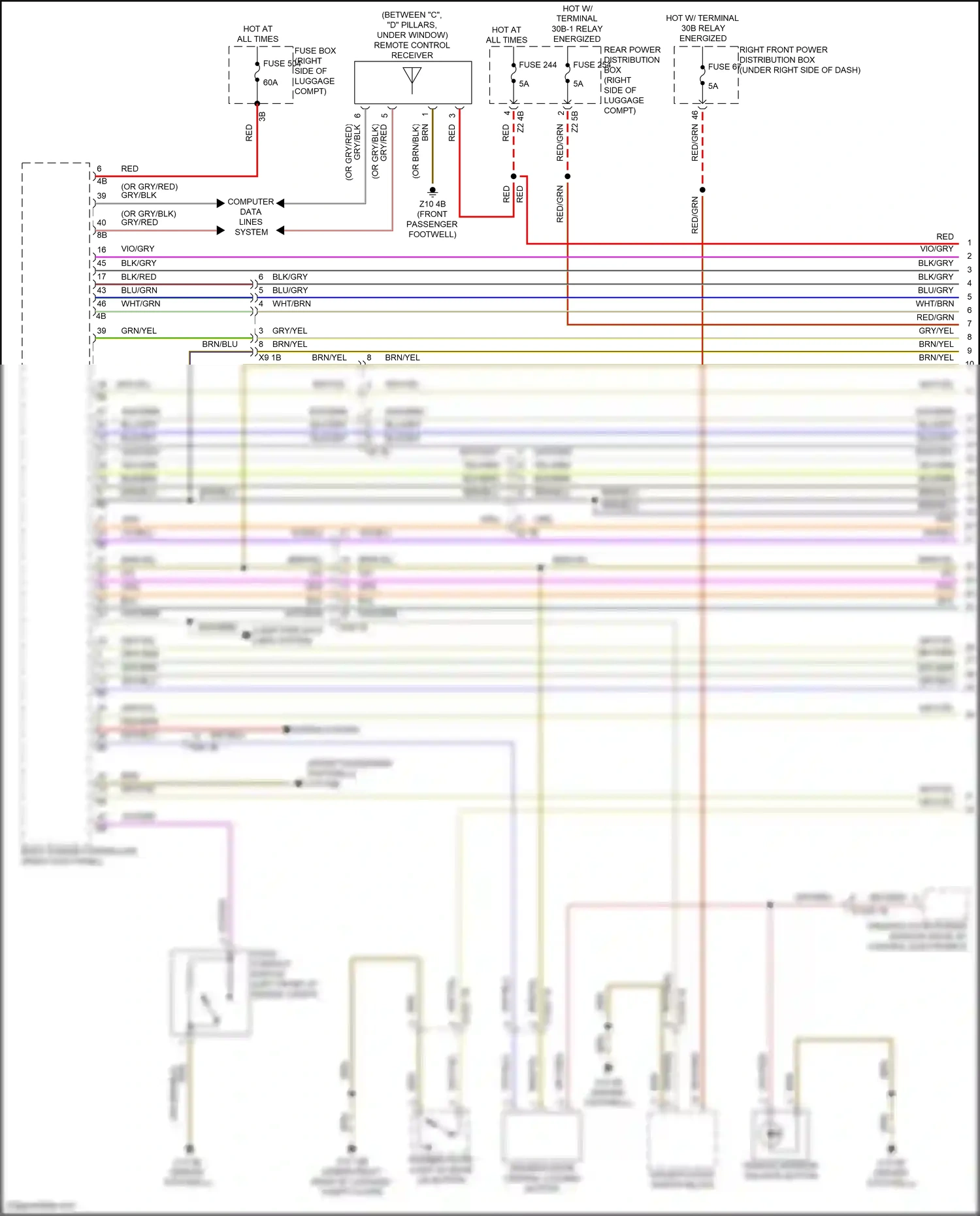 BMW X6 M F96 facelift (2023-2024) remote control receiver wiring diagram  (2 of 7)