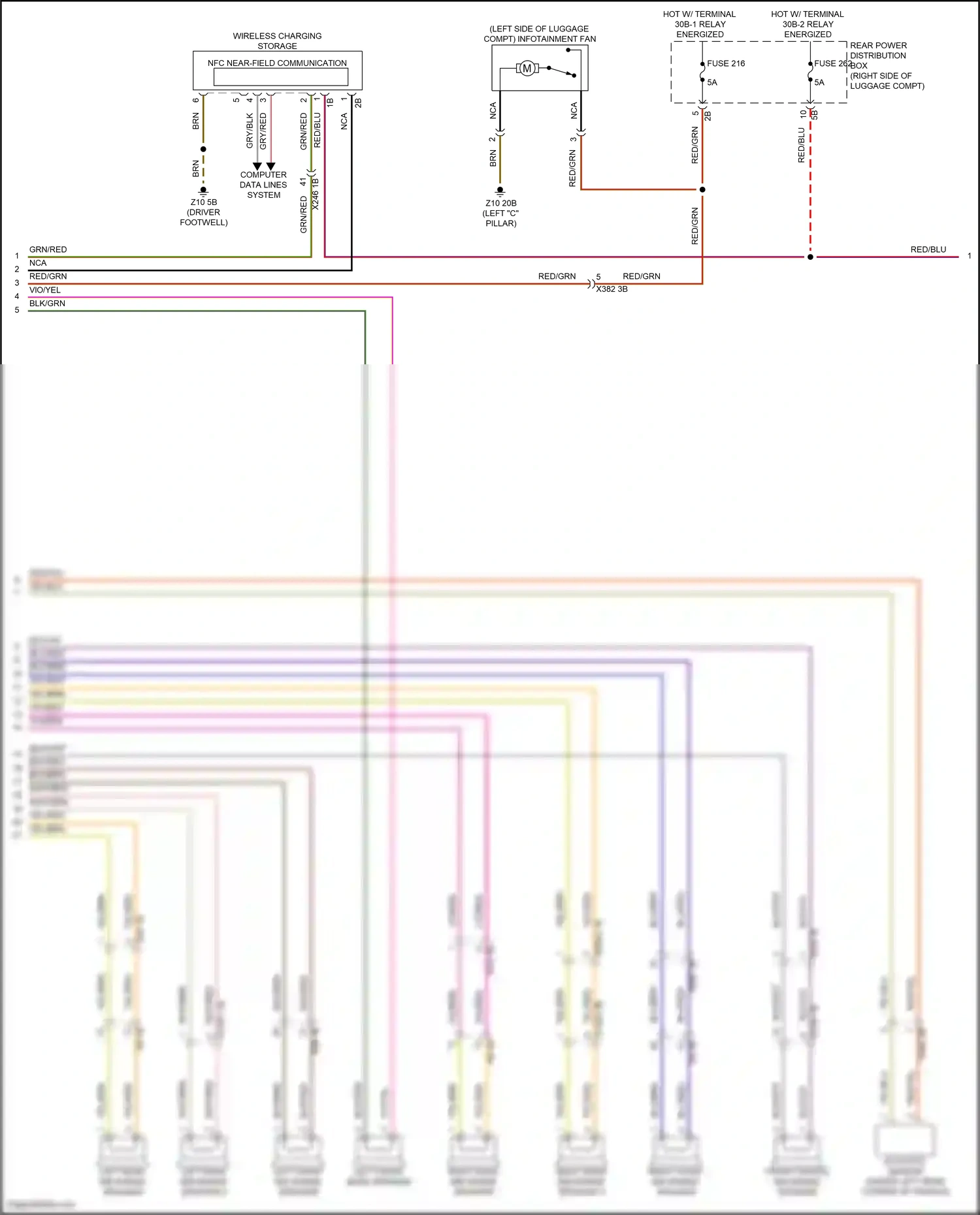 BMW X6 M F96 facelift (2023-2024) right front mid-range speaker wiring diagram  (2 of 6)