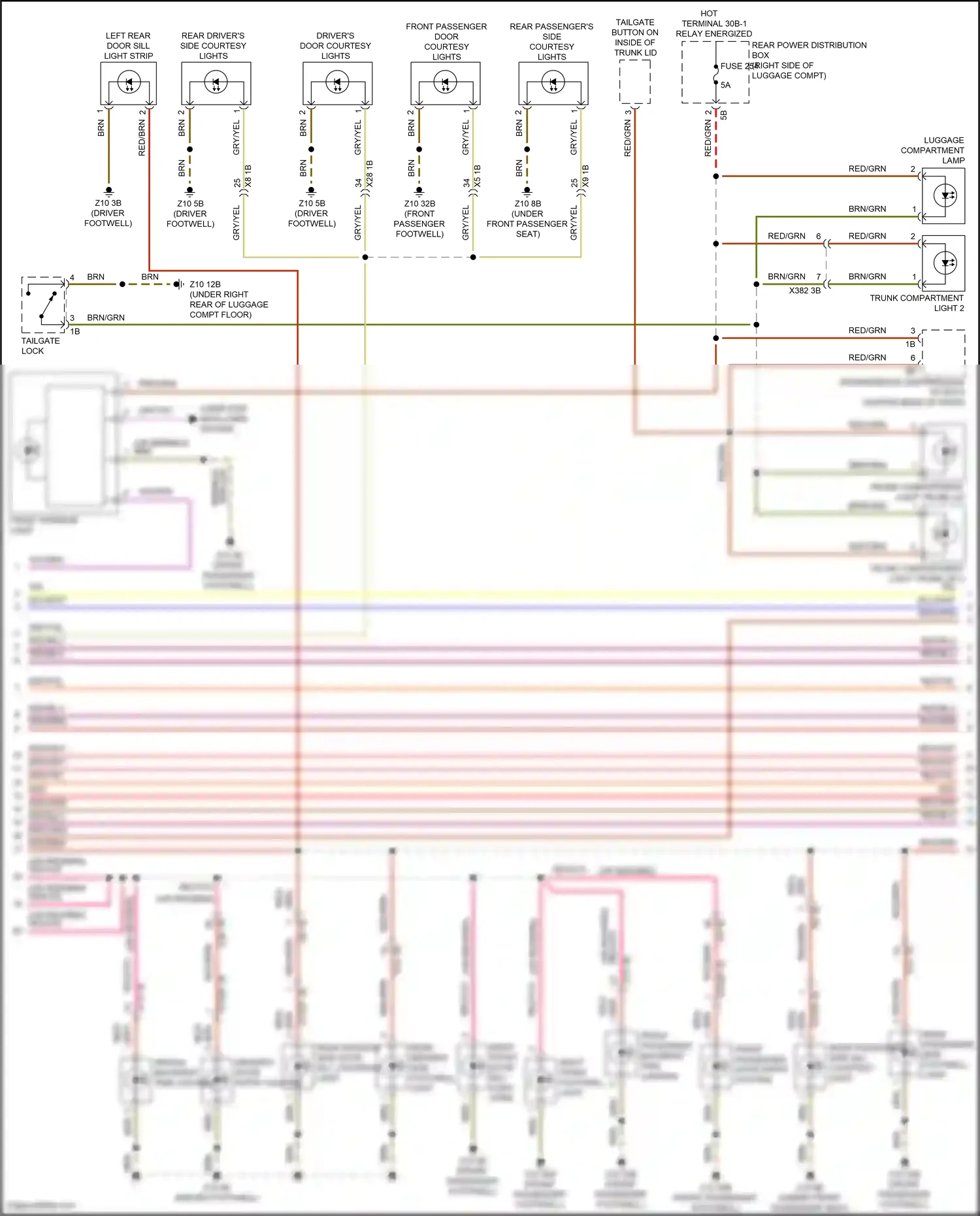 BMW X6 M F96 facelift (2023-2024) tailgate lock wiring diagram  (1 of 4)