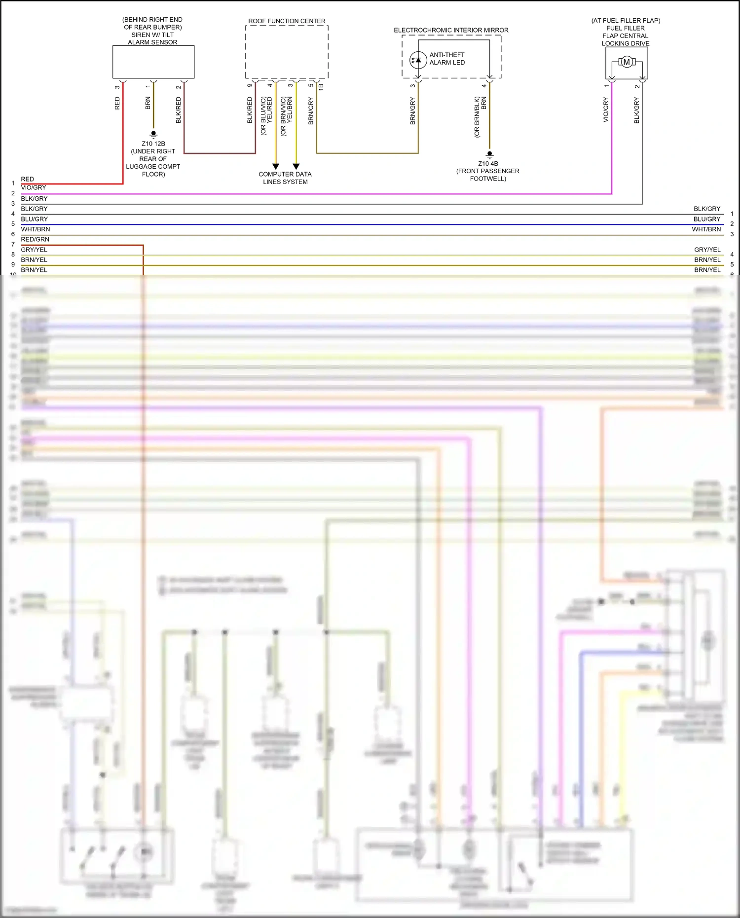 BMW X6 M F96 facelift (2023-2024) w/o automatic soft close system wiring diagram  (1 of 4)