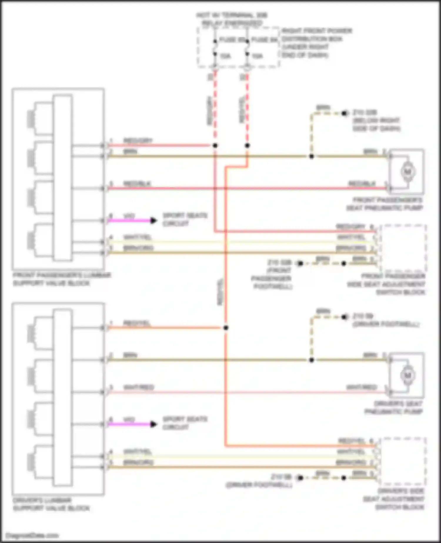 X6 M BMW F96 (2019-2023): Lumbar circuit