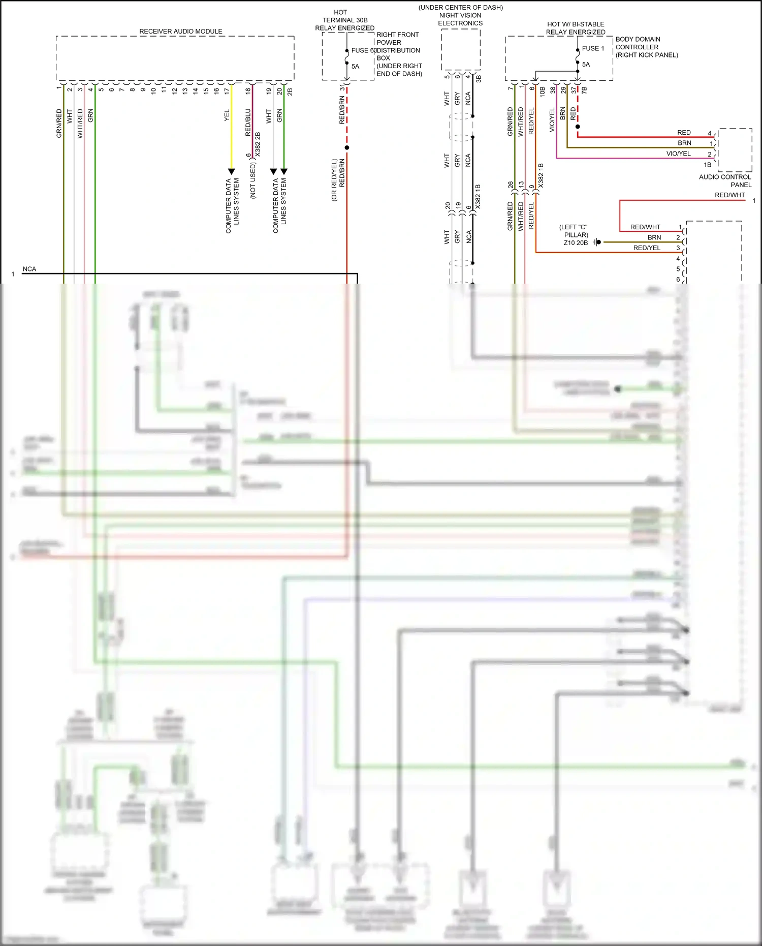BMW X6 M F96 (2019-2023) audio control panel wiring diagram  (4 of 8)