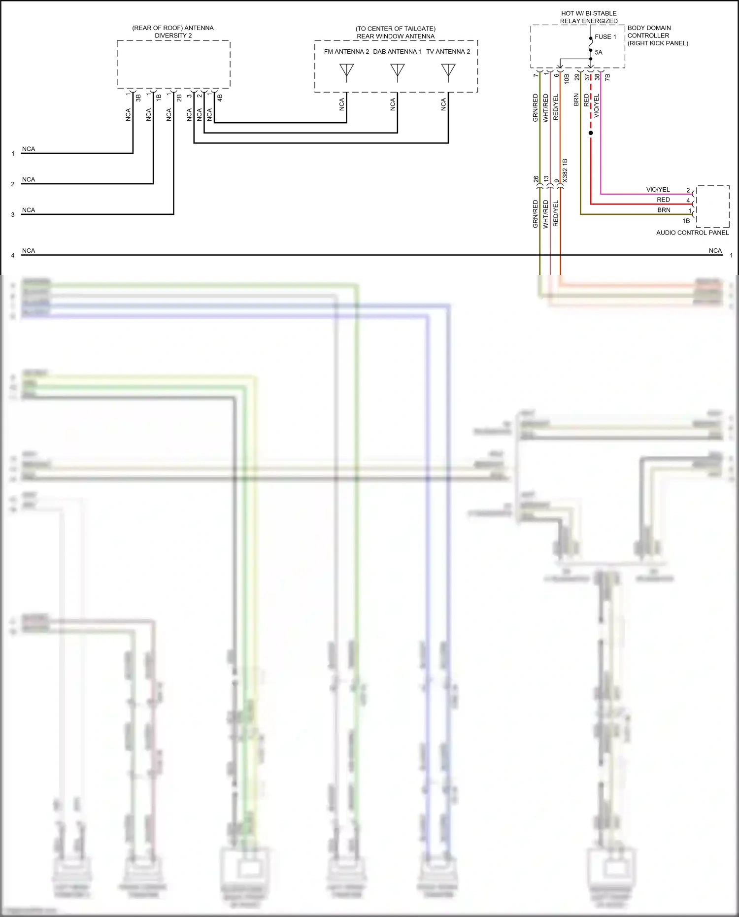 BMW X6 M F96 (2019-2023) audio control panel wiring diagram  (3 of 8)