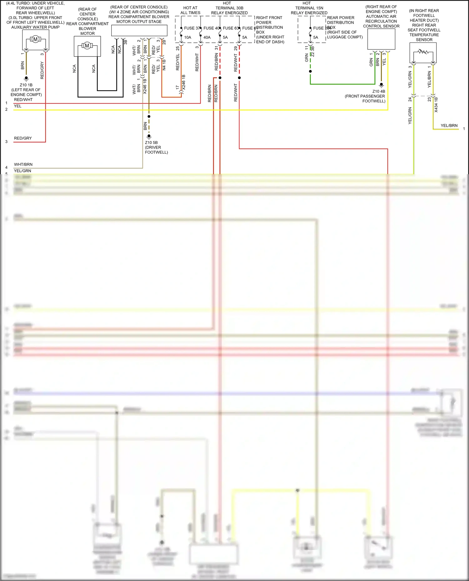 BMW X6 M F96 (2019-2023) automatic air recirculation control sensor wiring diagram  (2 of 4)