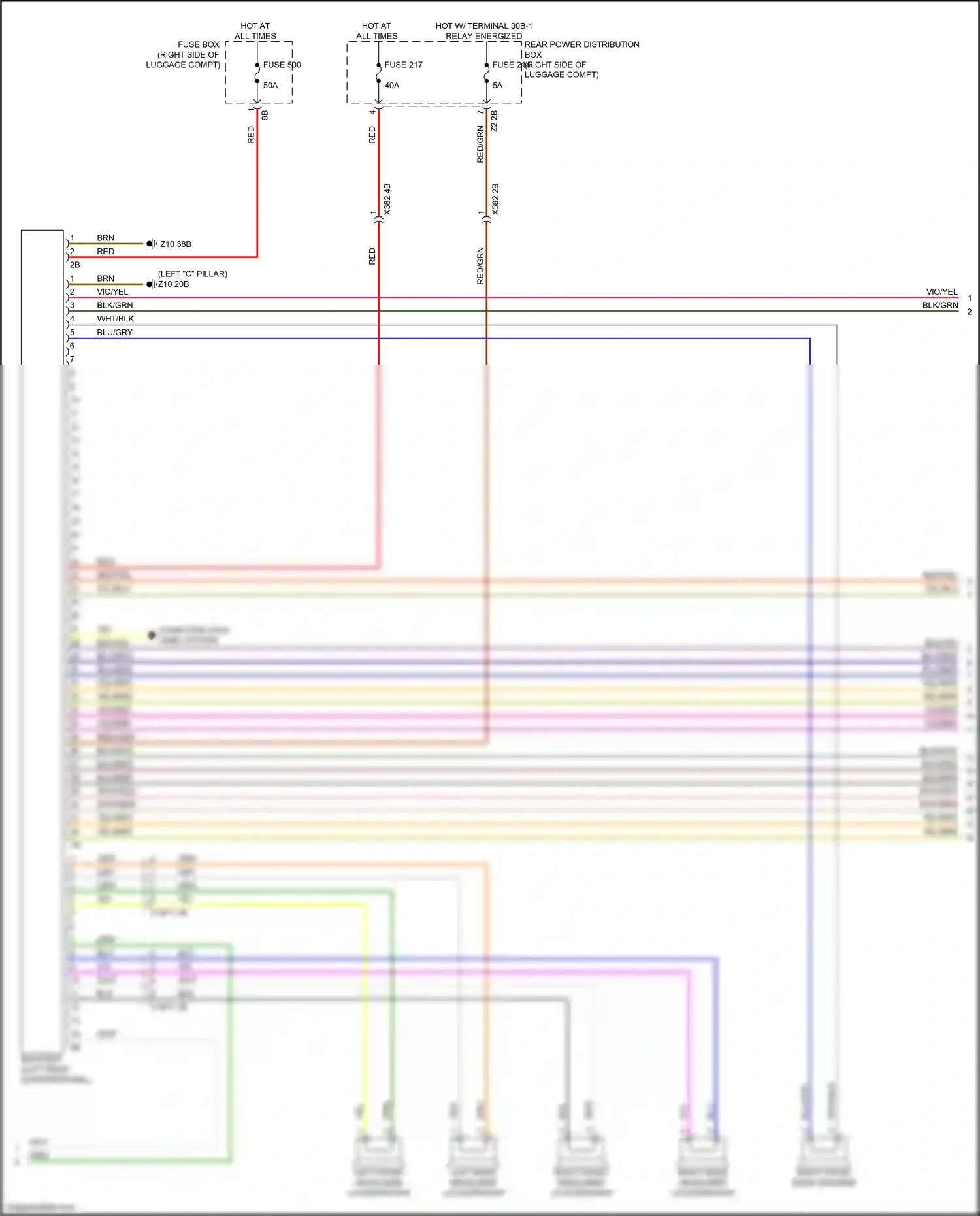 BMW X6 M F96 (2019-2023) blu wiring diagram  (8 of 70)