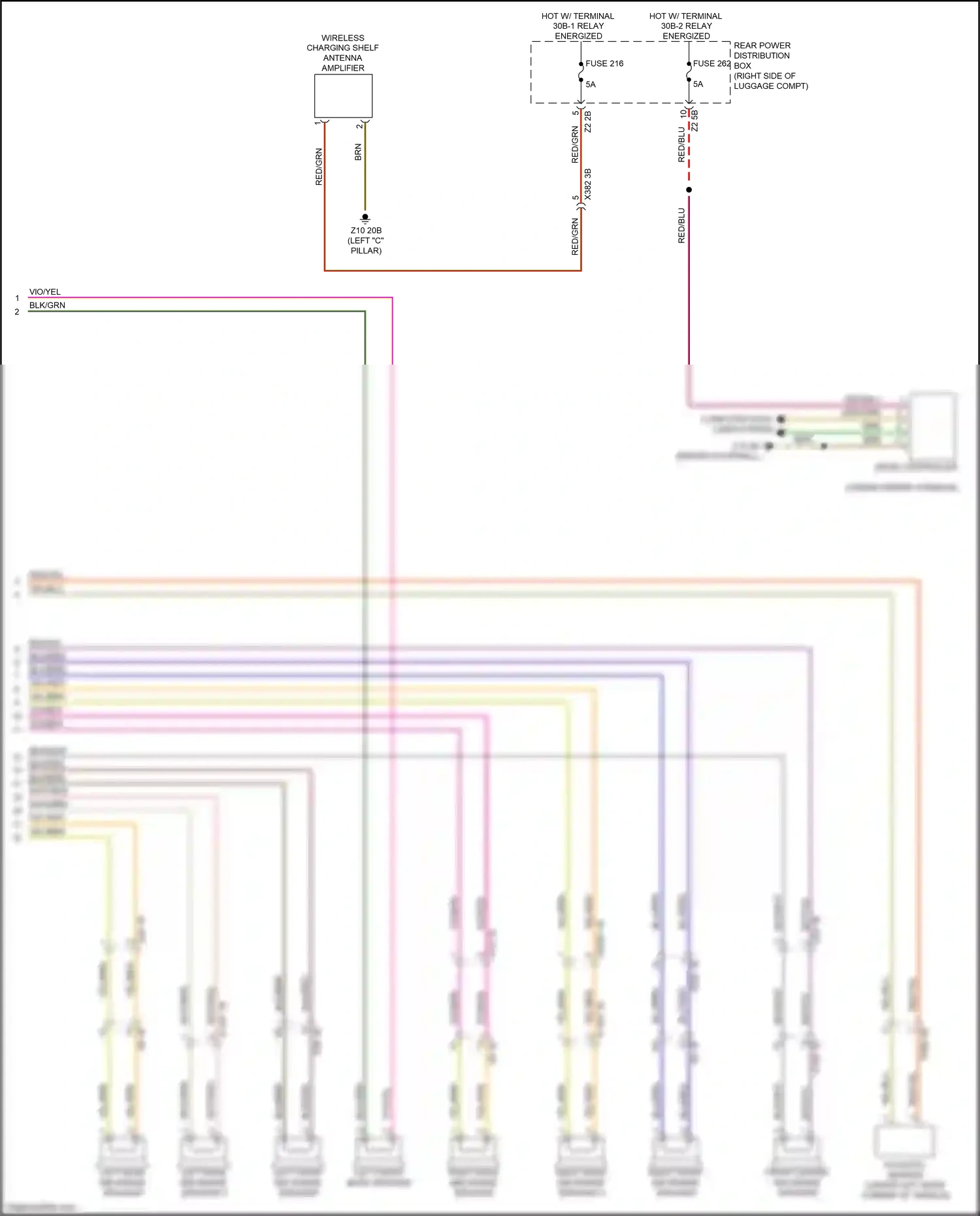 BMW X6 M F96 (2019-2023) blu/red wiring diagram  (8 of 25)