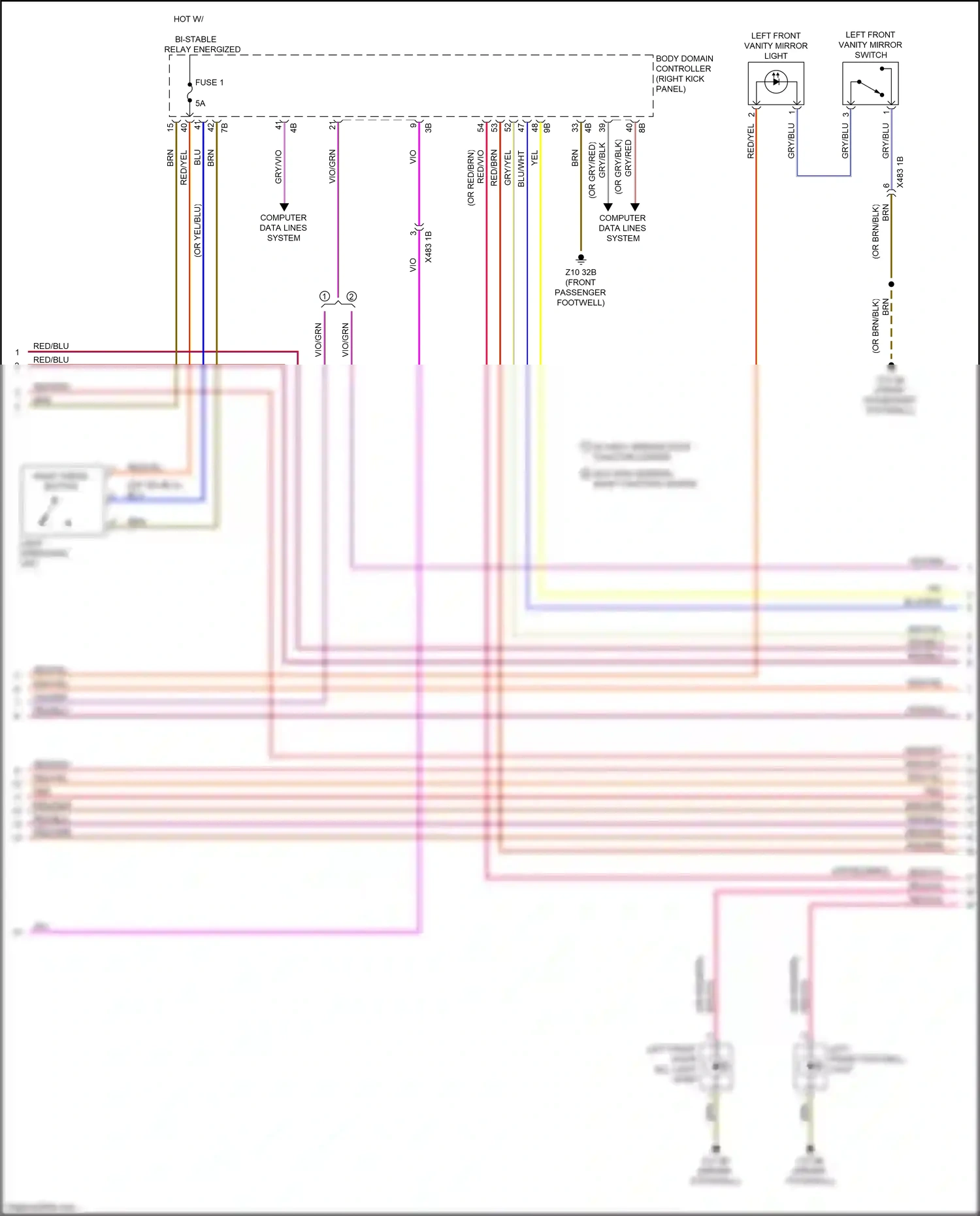 BMW X6 M F96 (2019-2023) body domain controller wiring diagram  (14 of 45)