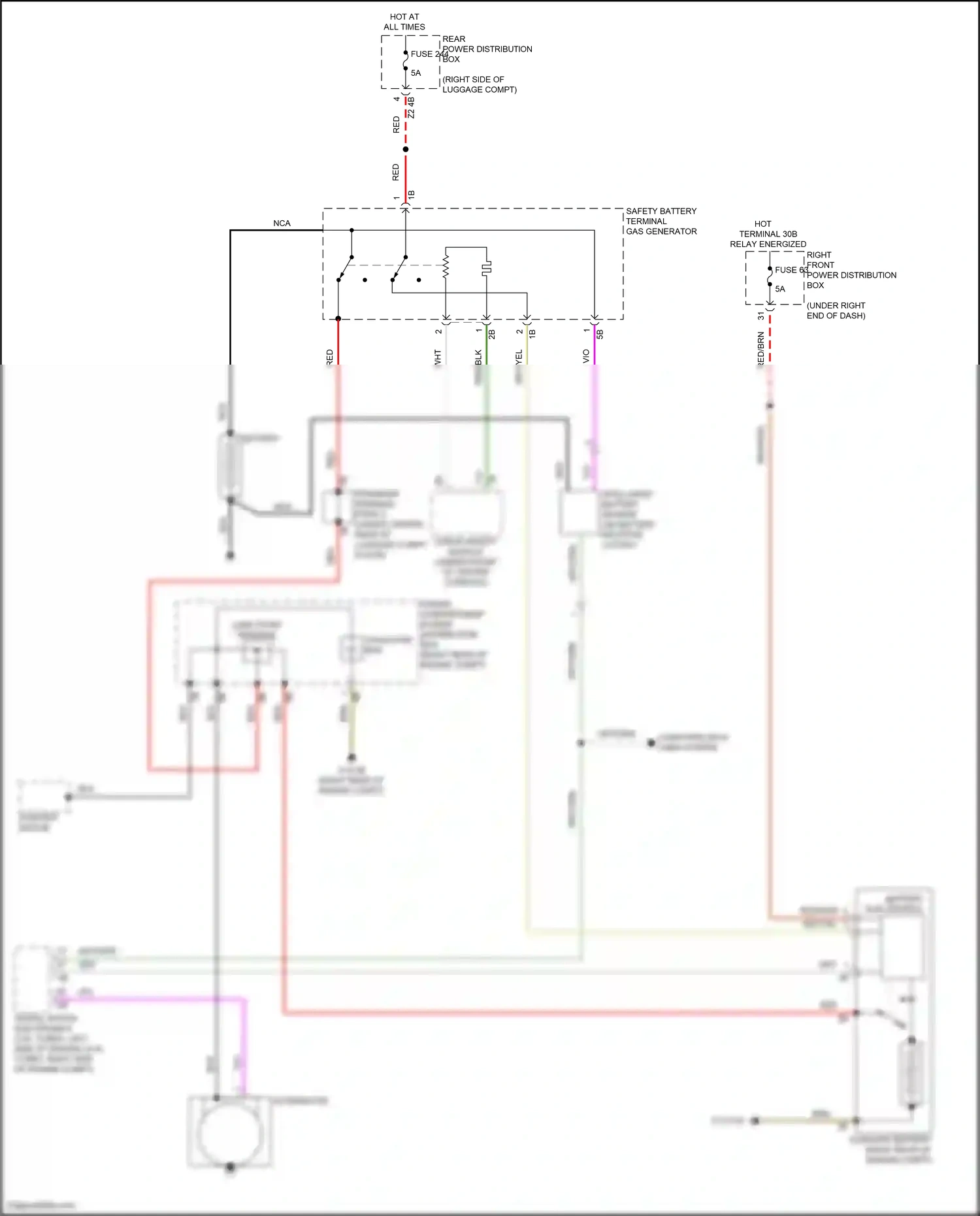 BMW X6 M F96 (2019-2023) capacitor box wiring diagram  (1 of 3)