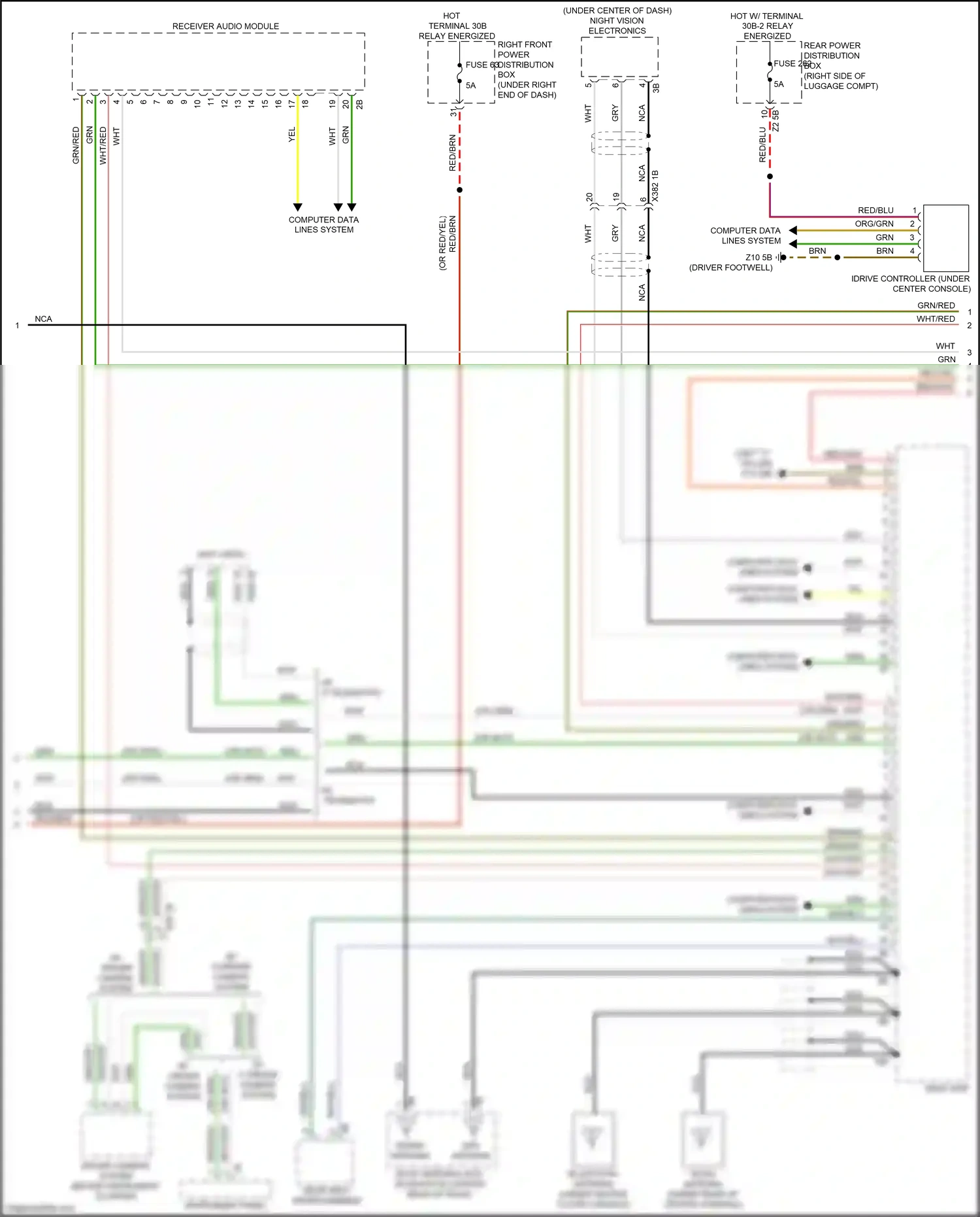 BMW X6 M F96 (2019-2023) computer data lines system wiring diagram  (7 of 91)