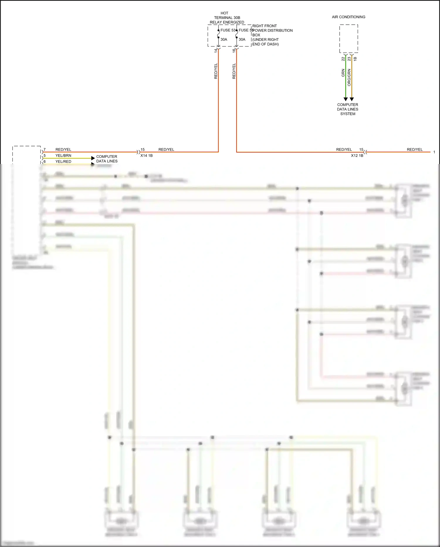 BMW X6 M F96 (2019-2023) driver seat module wiring diagram  (5 of 5)