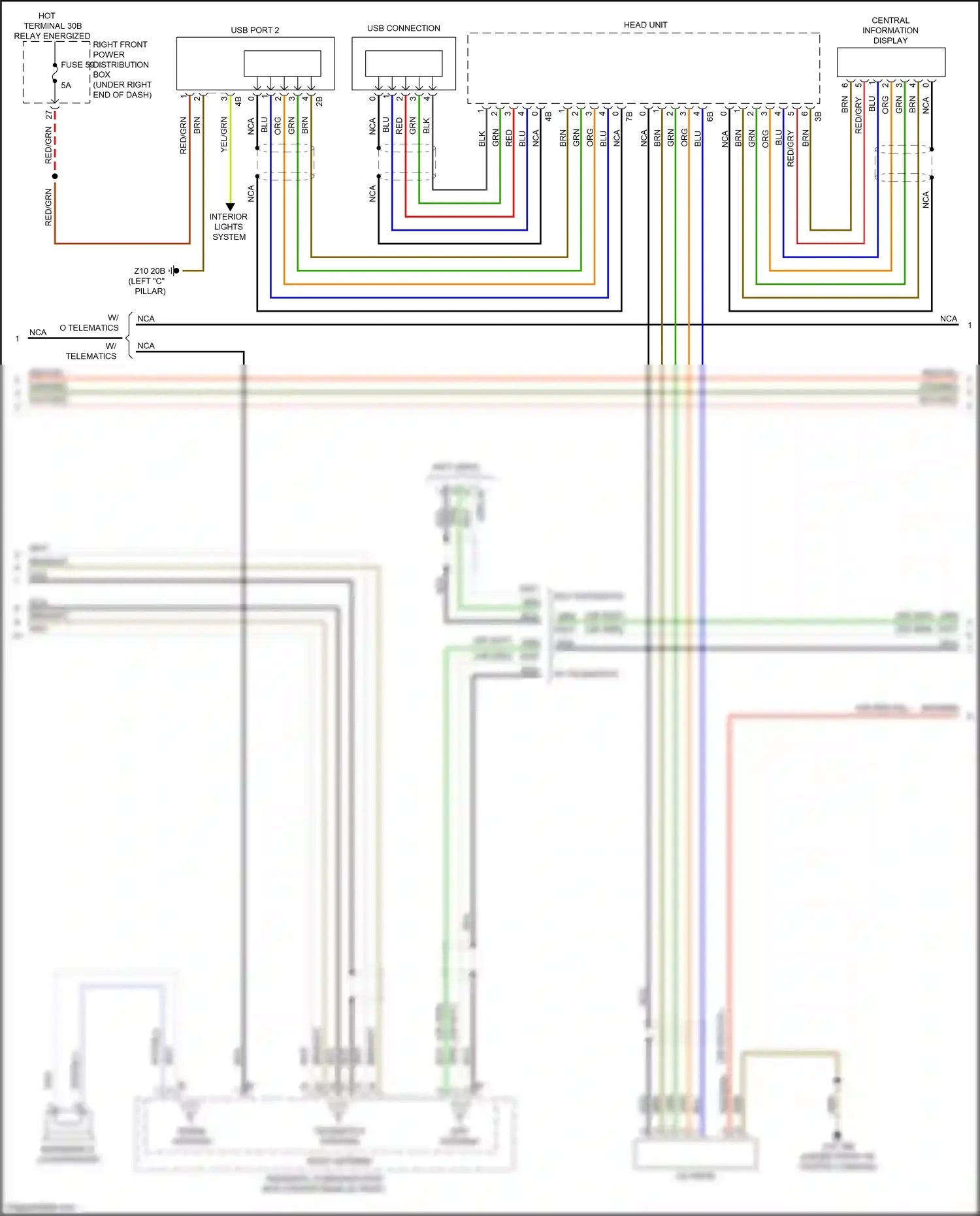 BMW X6 M F96 (2019-2023) left "c" pillar) wiring diagram  (5 of 22)