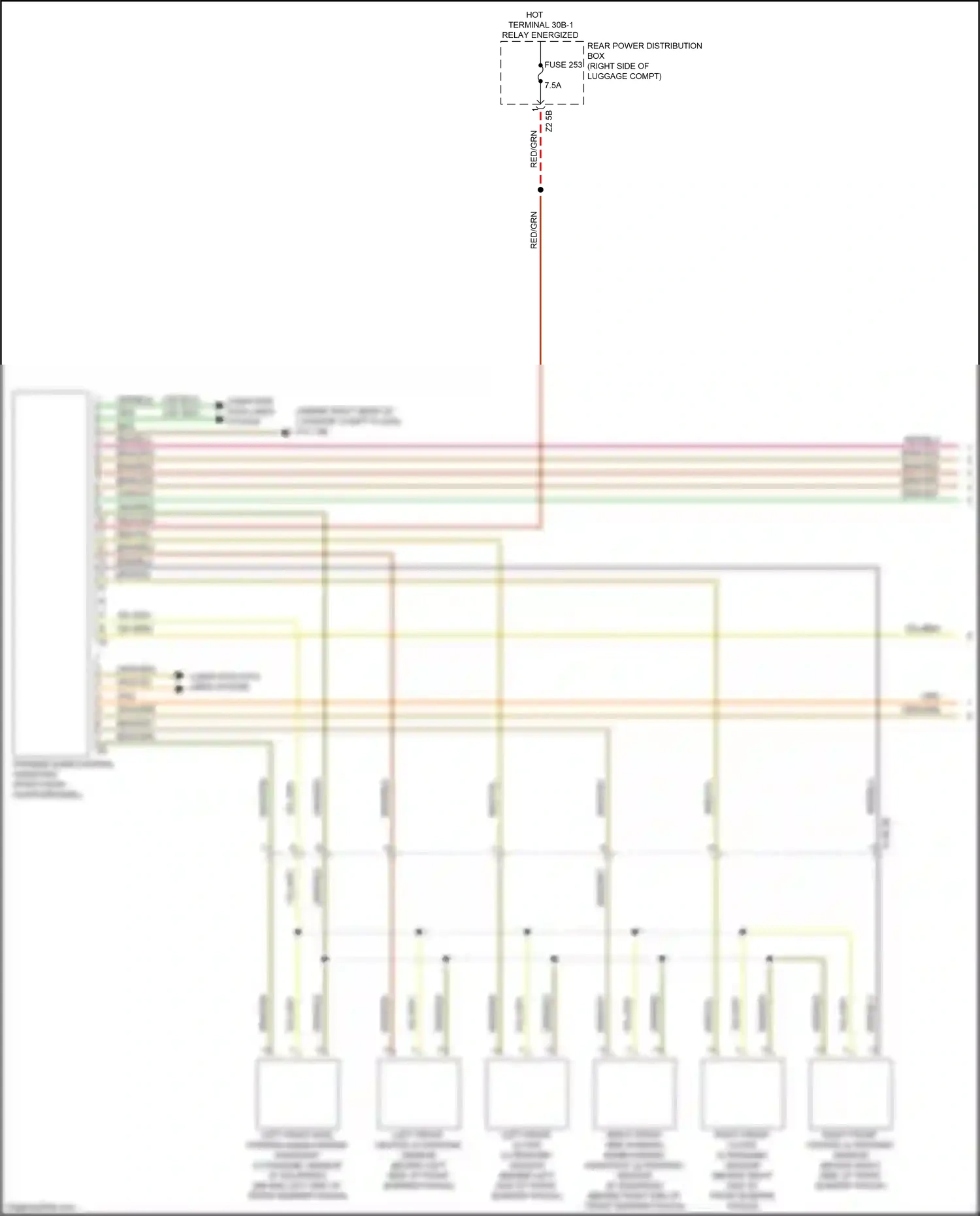 BMW X6 M F96 (2019-2023) left front outer ultrasonic sensor wiring diagram  (1 of 1)