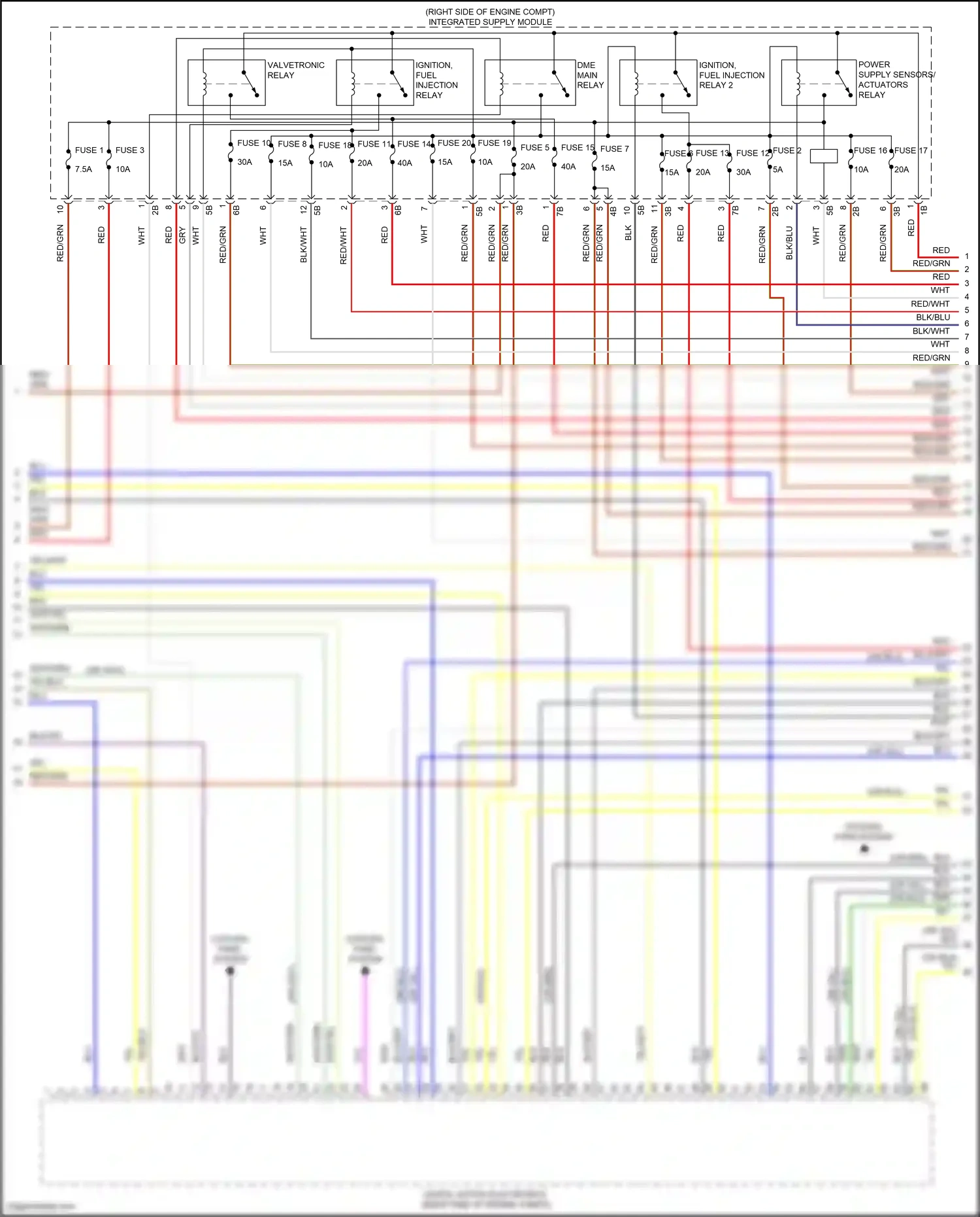 BMW X6 M F96 (2019-2023) red wiring diagram  (102 of 106)