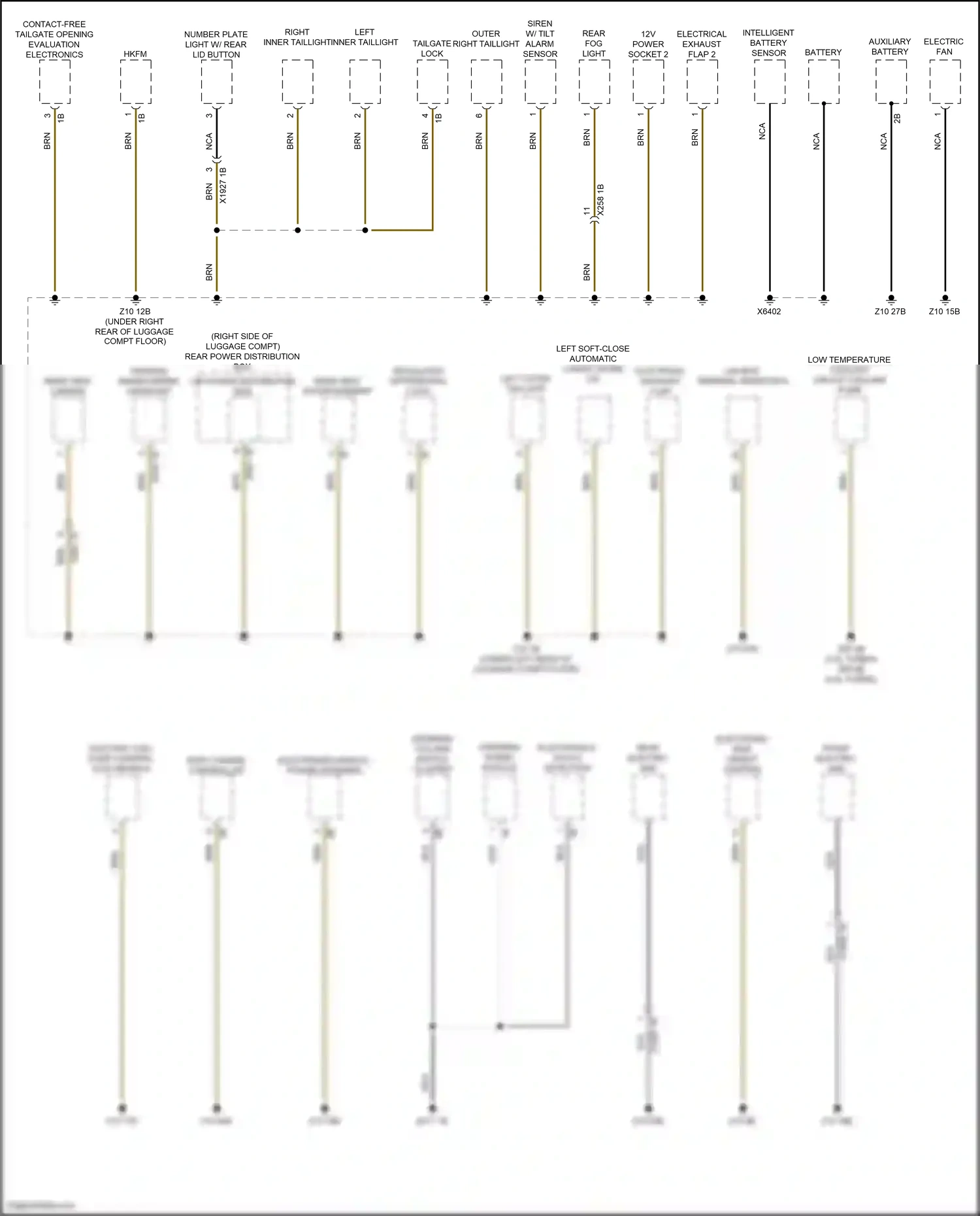 BMW X6 M F96 (2019-2023) tailgate lock wiring diagram  (3 of 6)