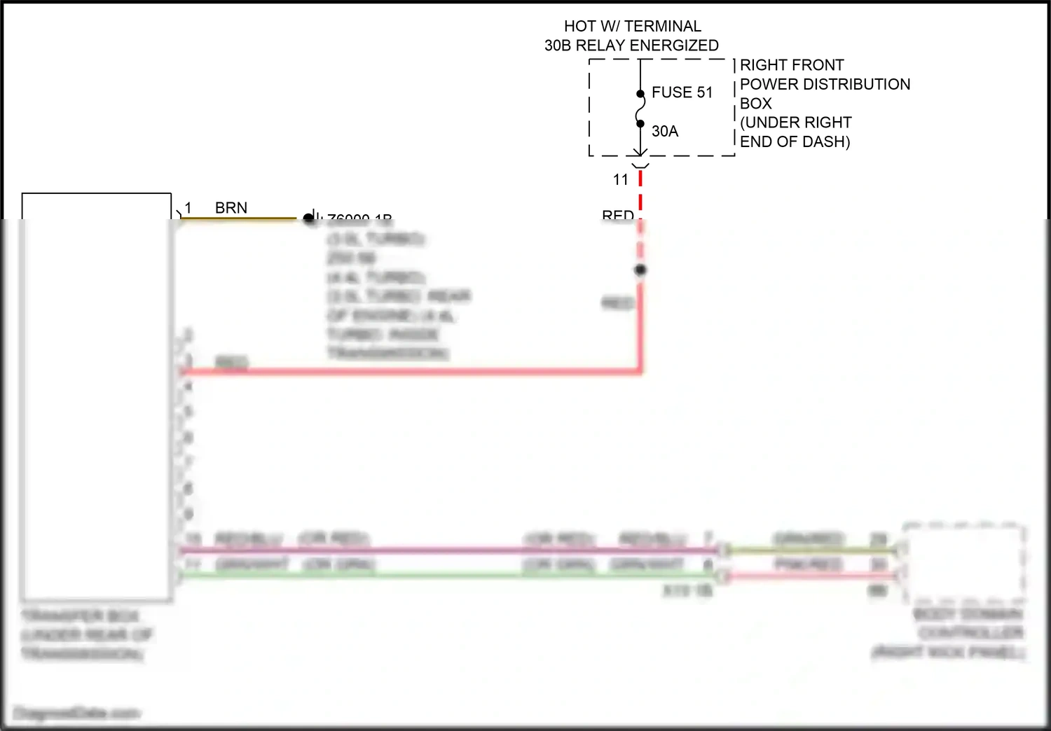 BMW X6 M F96 (2019-2023) transfer box wiring diagram  (1 of 5)